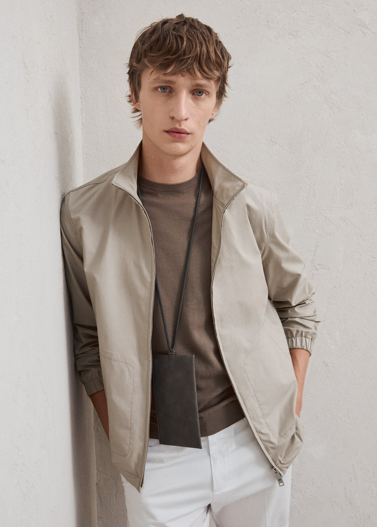 Zip-up lyocell jacket - Details of the article 3