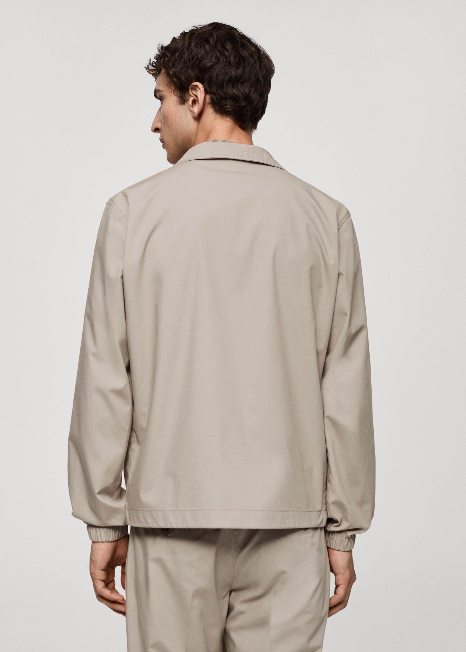 Zip-up lyocell jacket - Reverse of the article
