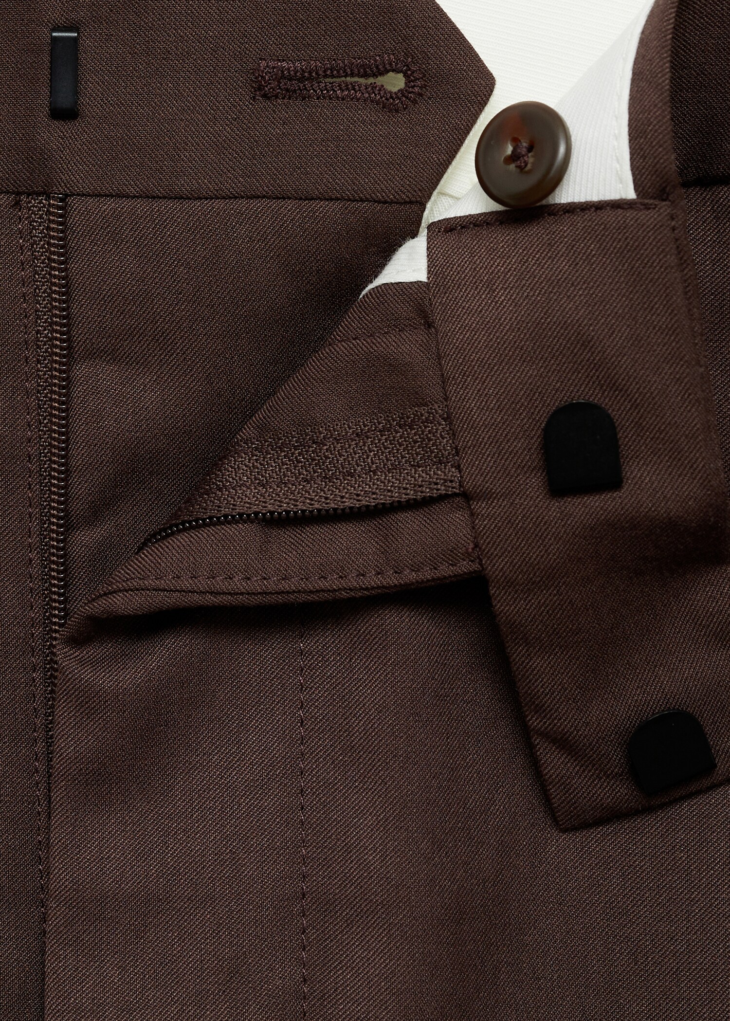 Oblekové kalhoty regular fit se záševky - Detail zboží 8