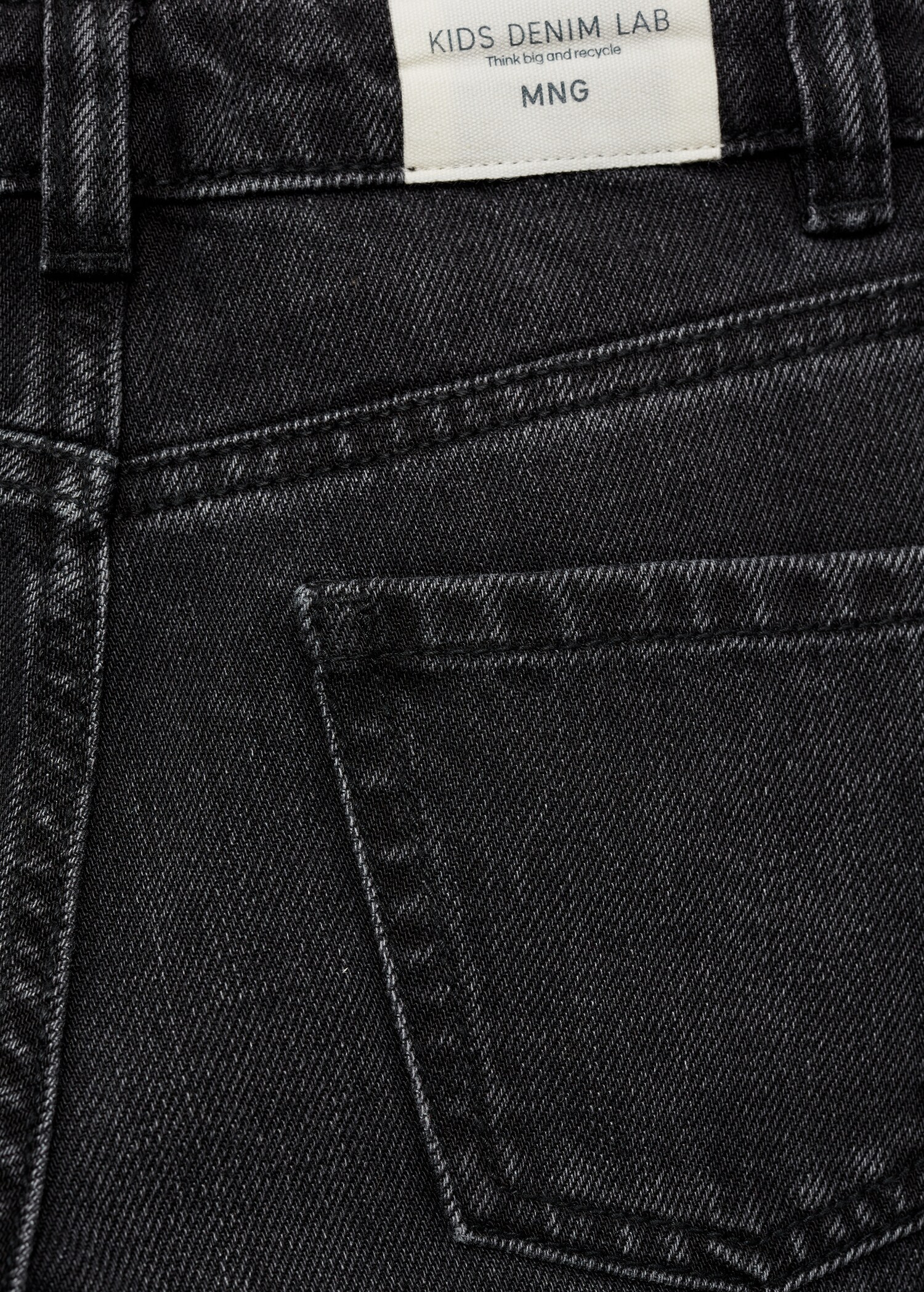Jeans wideleg bajo deshilachado - Detalle del artículo 0