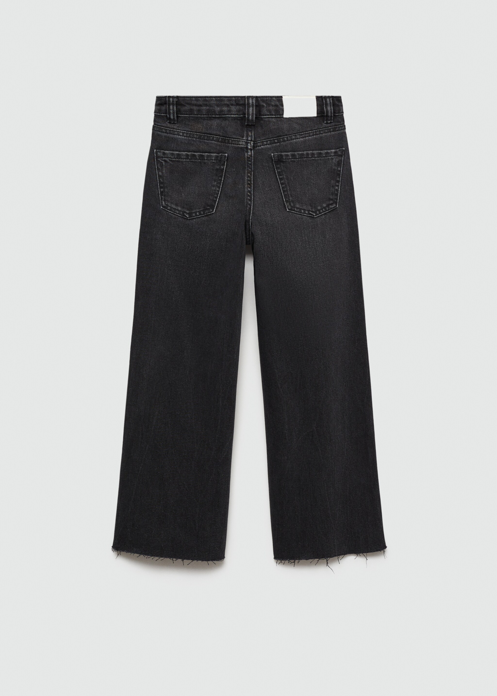 Wideleg low frayed hem jeans - Reverse of the article, Charcoal. Ref: 77042537-00.