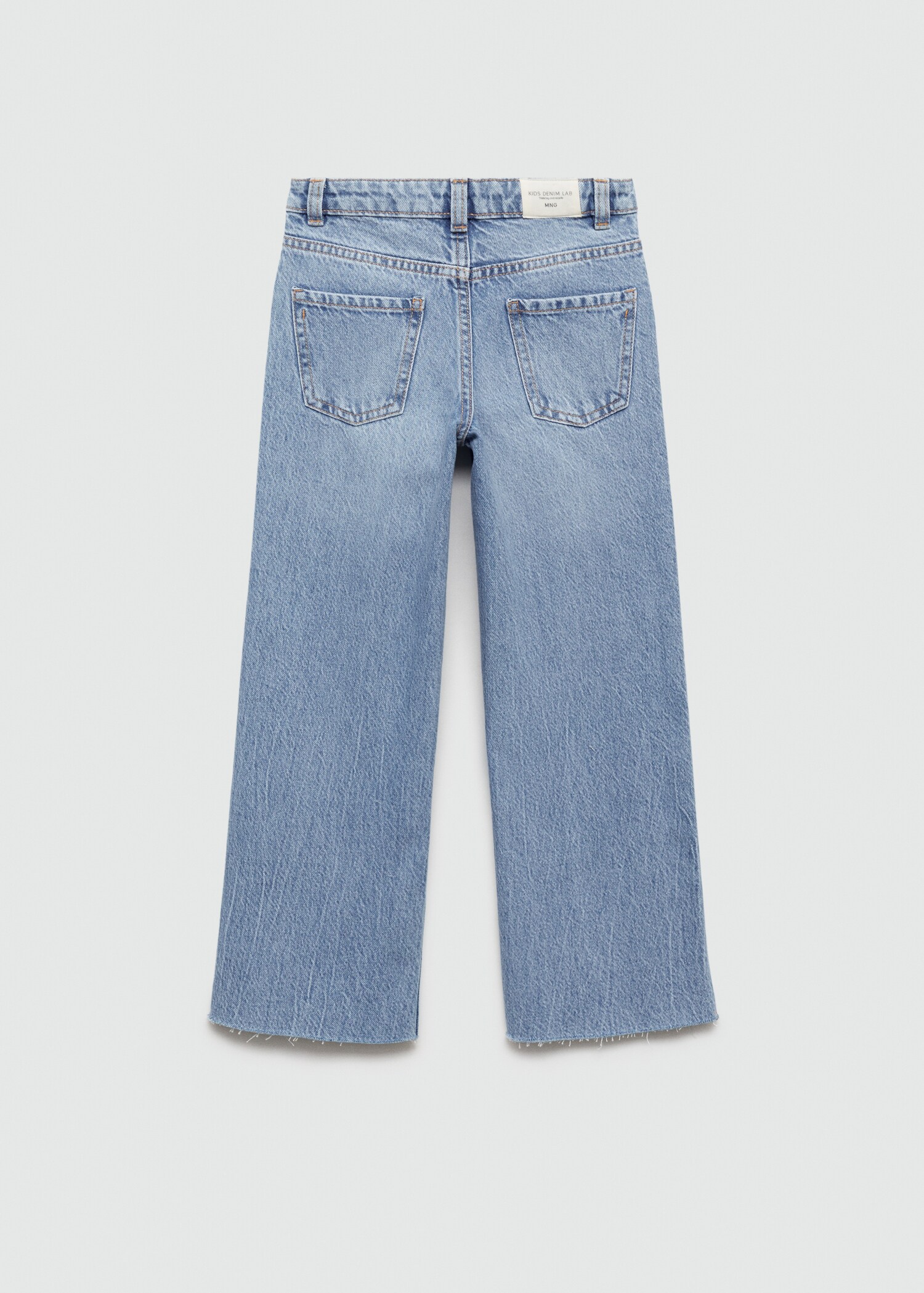 Jeans wideleg bajo deshilachado - Reverso del artículo