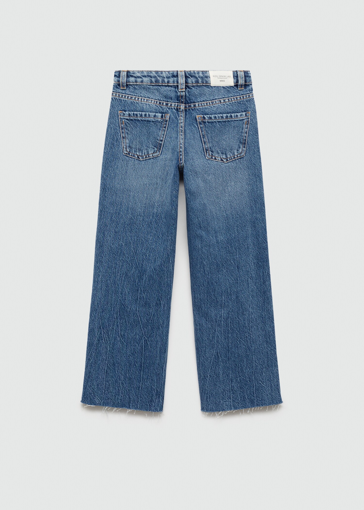 Jeans wideleg bajo deshilachado - Reverso del artículo
