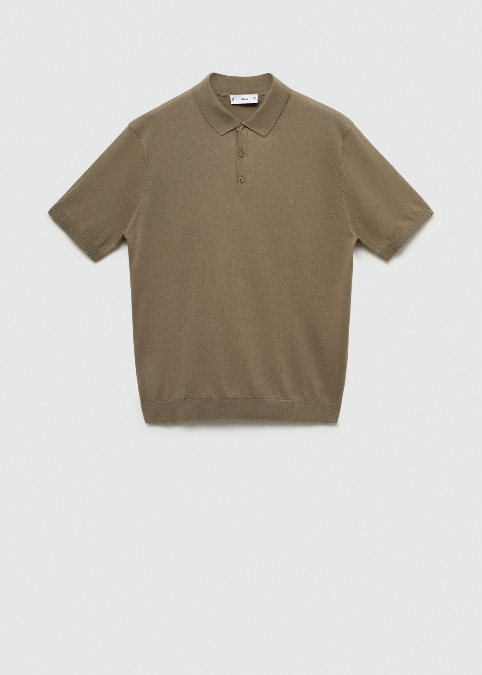 100% cotton knitted polo shirt - Article without model