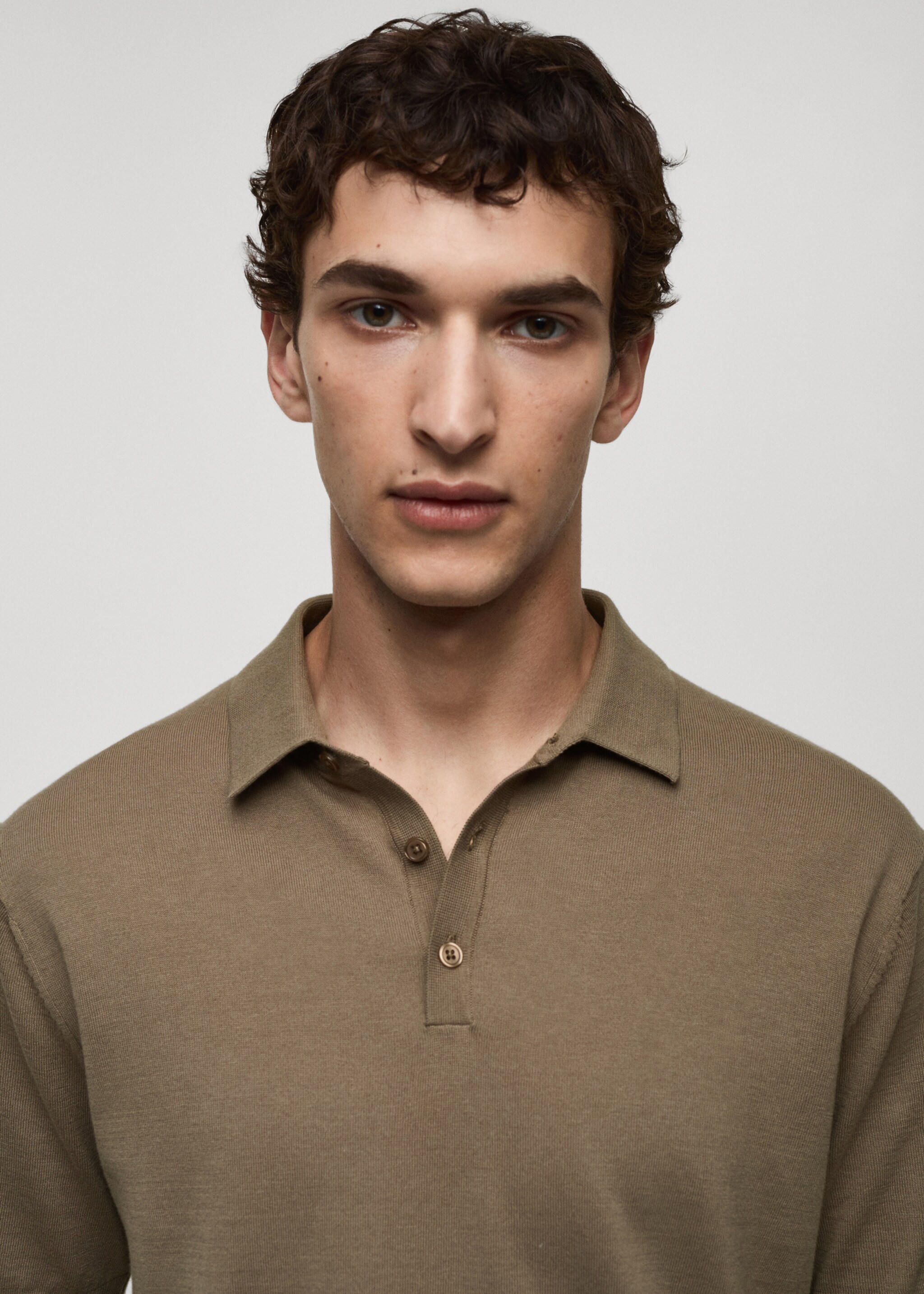 100% cotton knitted polo shirt - Details of the article 1