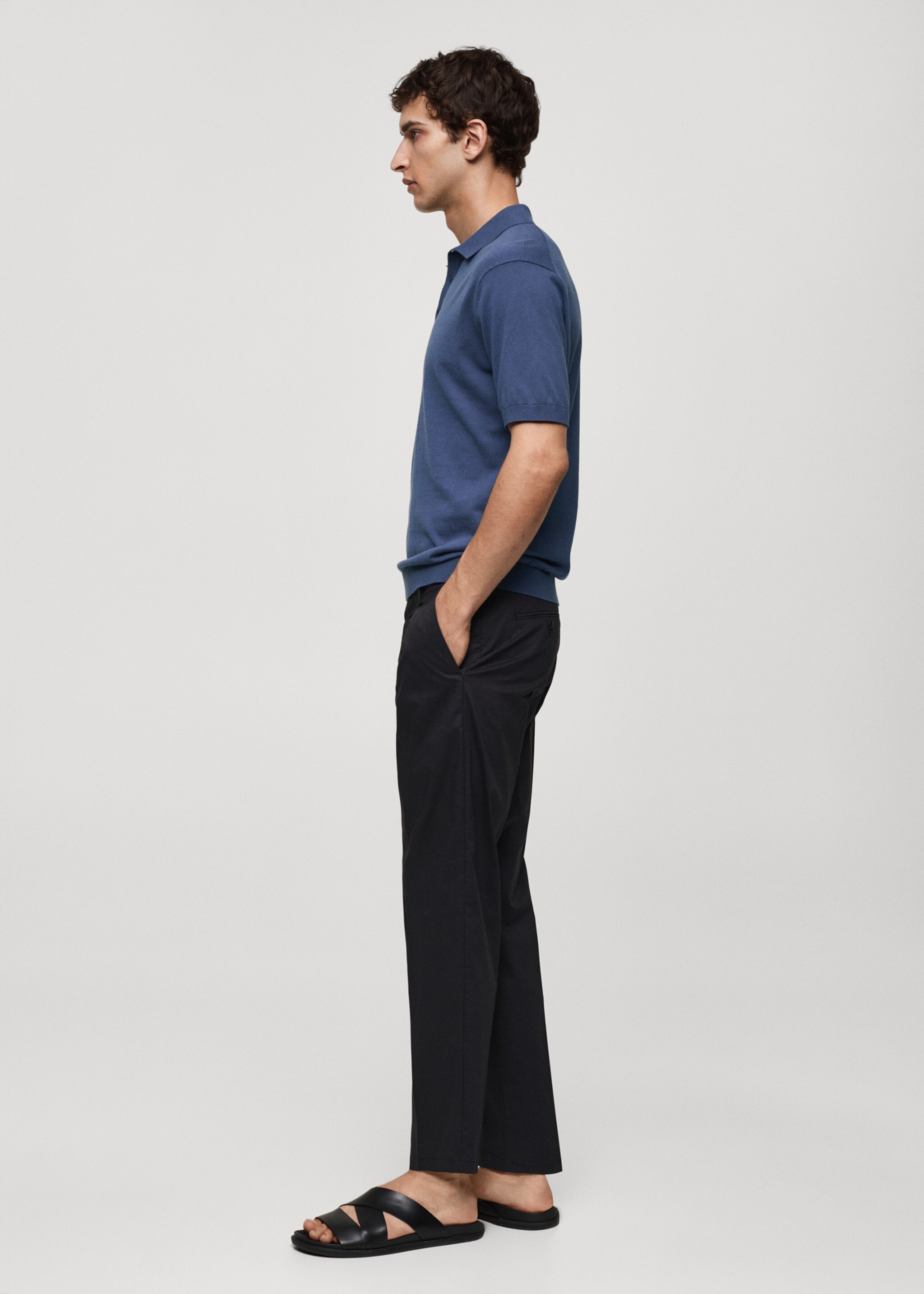 100% cotton knitted polo shirt - Details of the article 2