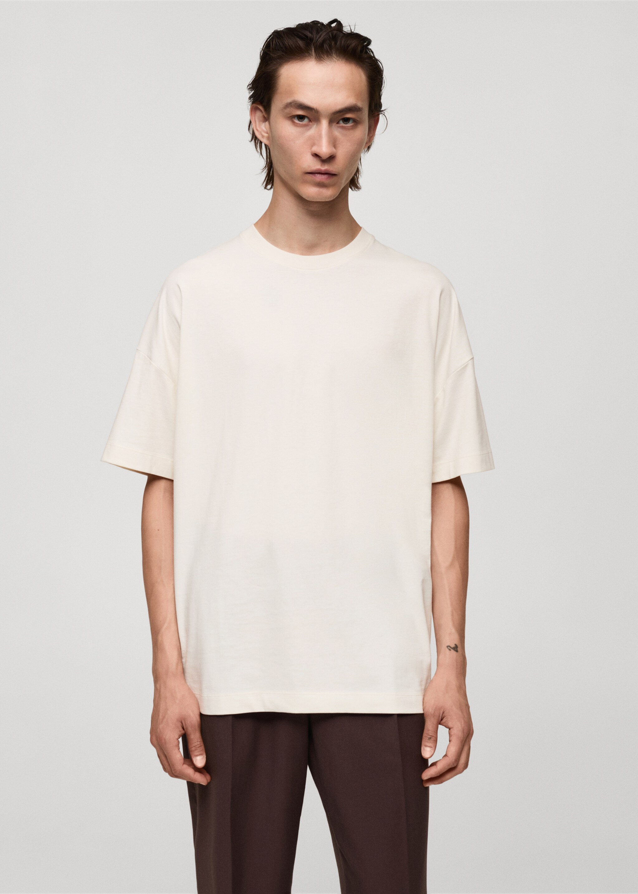 Μπλούζα 100% βαμβάκι oversize - Μεσαίο πλάνο