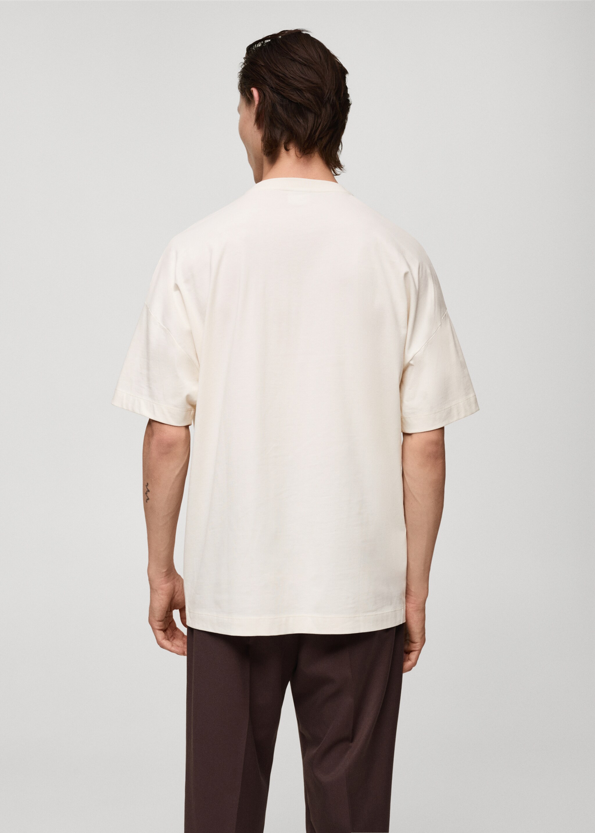 Μπλούζα 100% βαμβάκι oversize - Πίσω όψη προϊόντος
