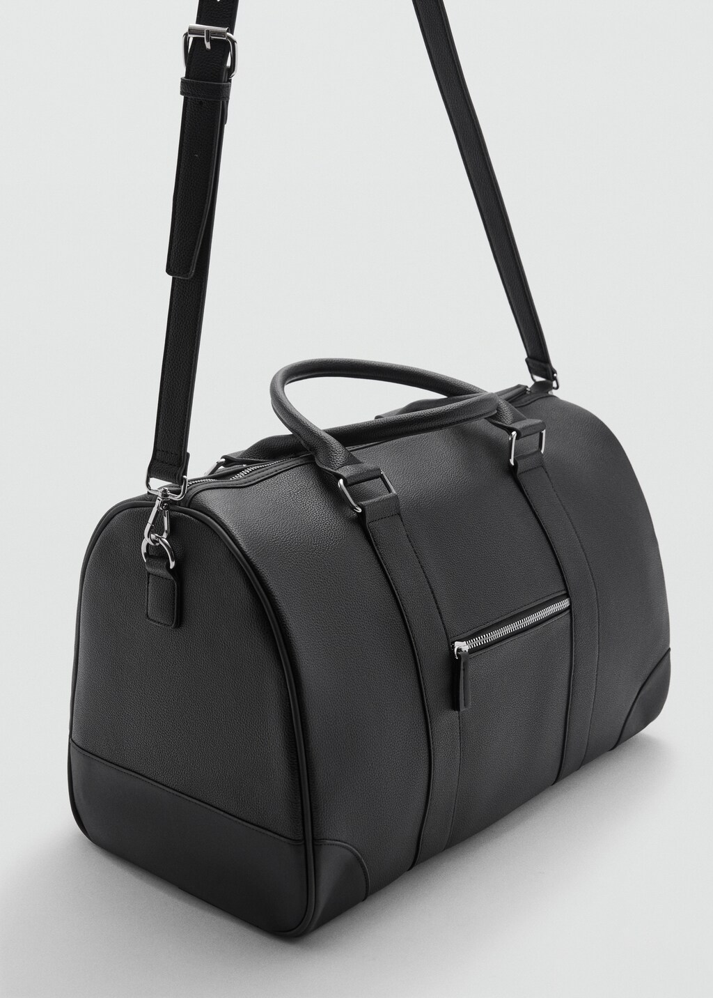 Patent leather-effect bowling bag - Men | MANGO OUTLET USA