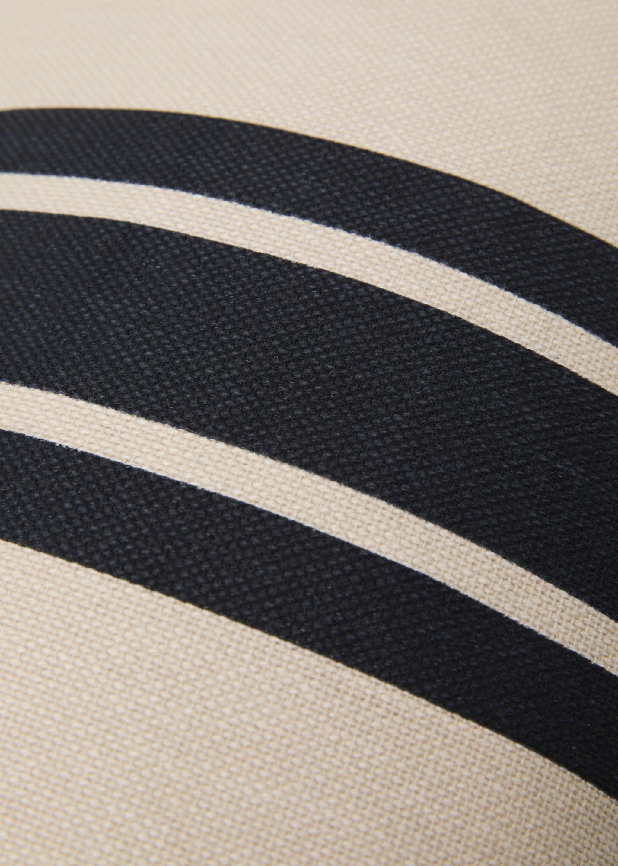 Double-stripe cotton cushion cover 30x50cm - Details of the article 3, Night Blue. Ref: 77042546-00.