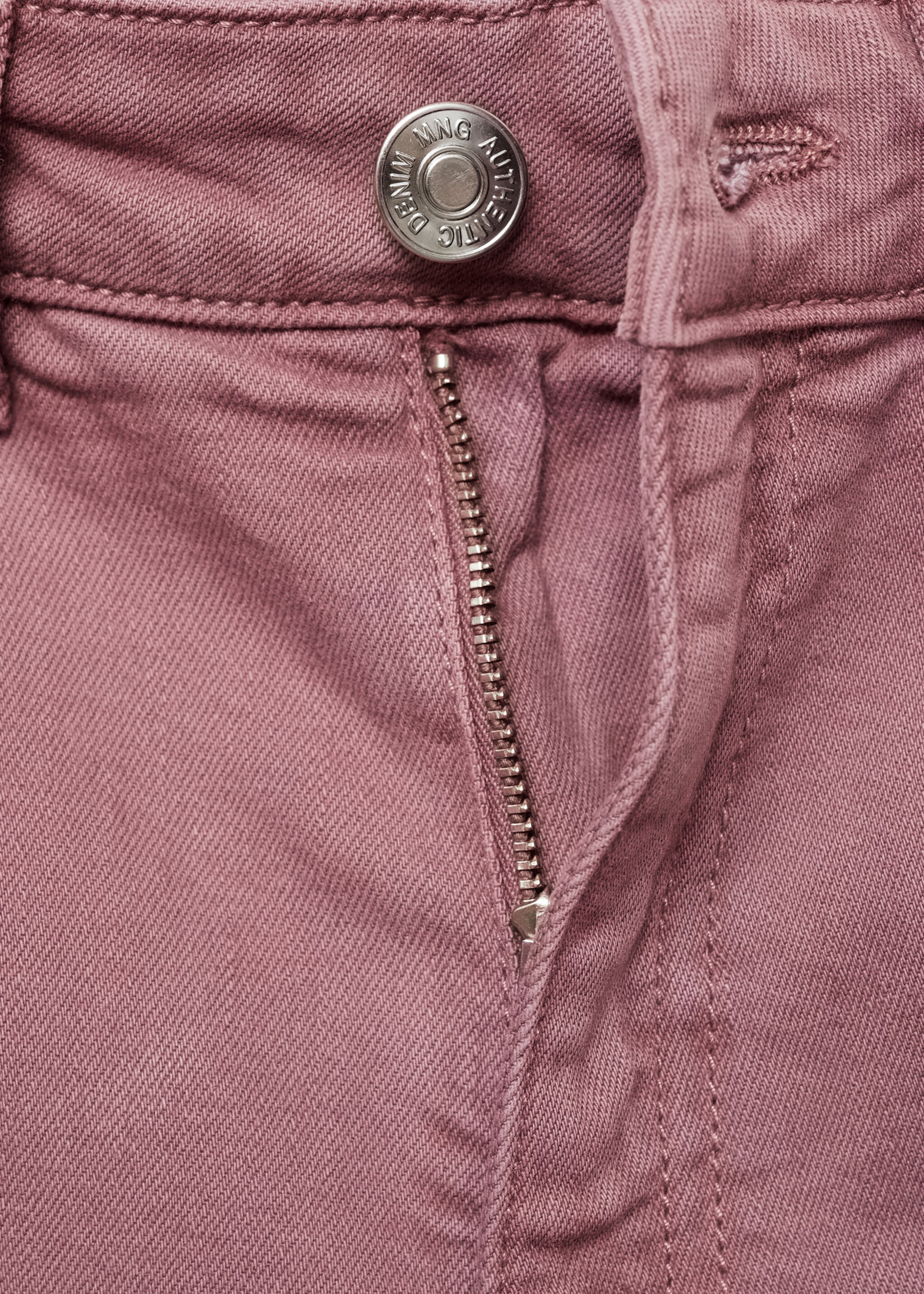 Flared cargo jeans - Details of the article 8, Pastel Pink. Ref: 77042548-00.