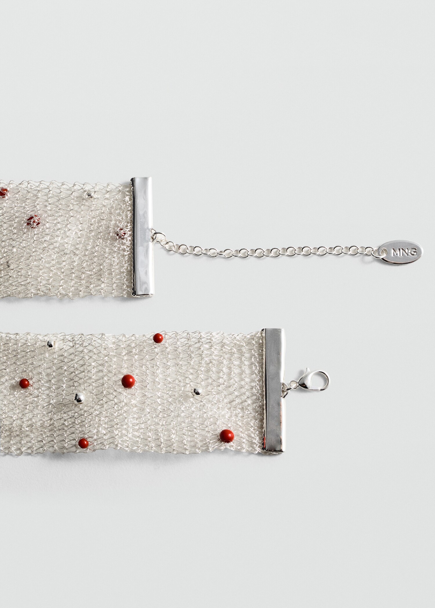 Choker malla abalorios - Plano medio