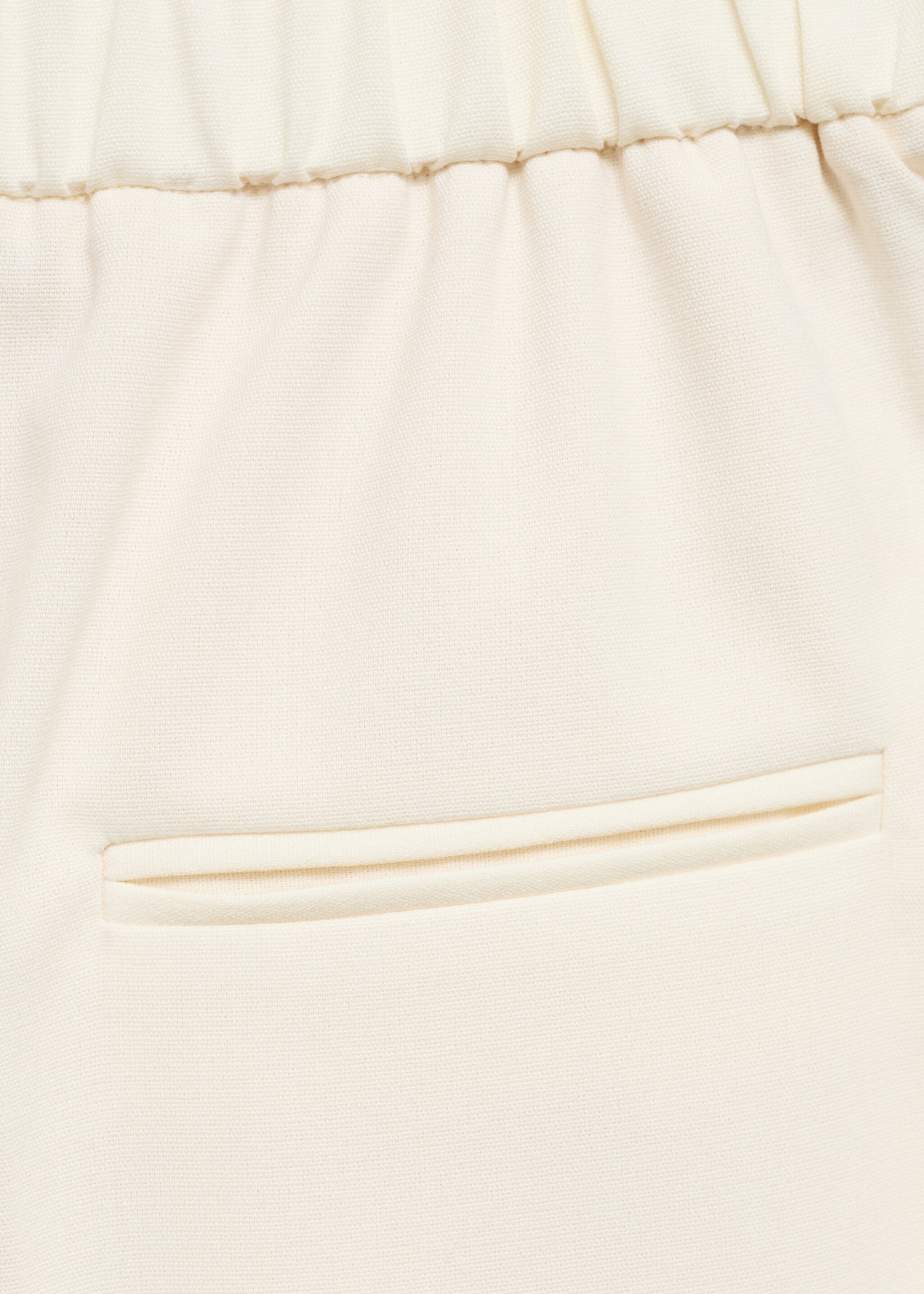 Pleated culottes trousers - Details of the article 0, Ecru. Ref: 77042913-00.