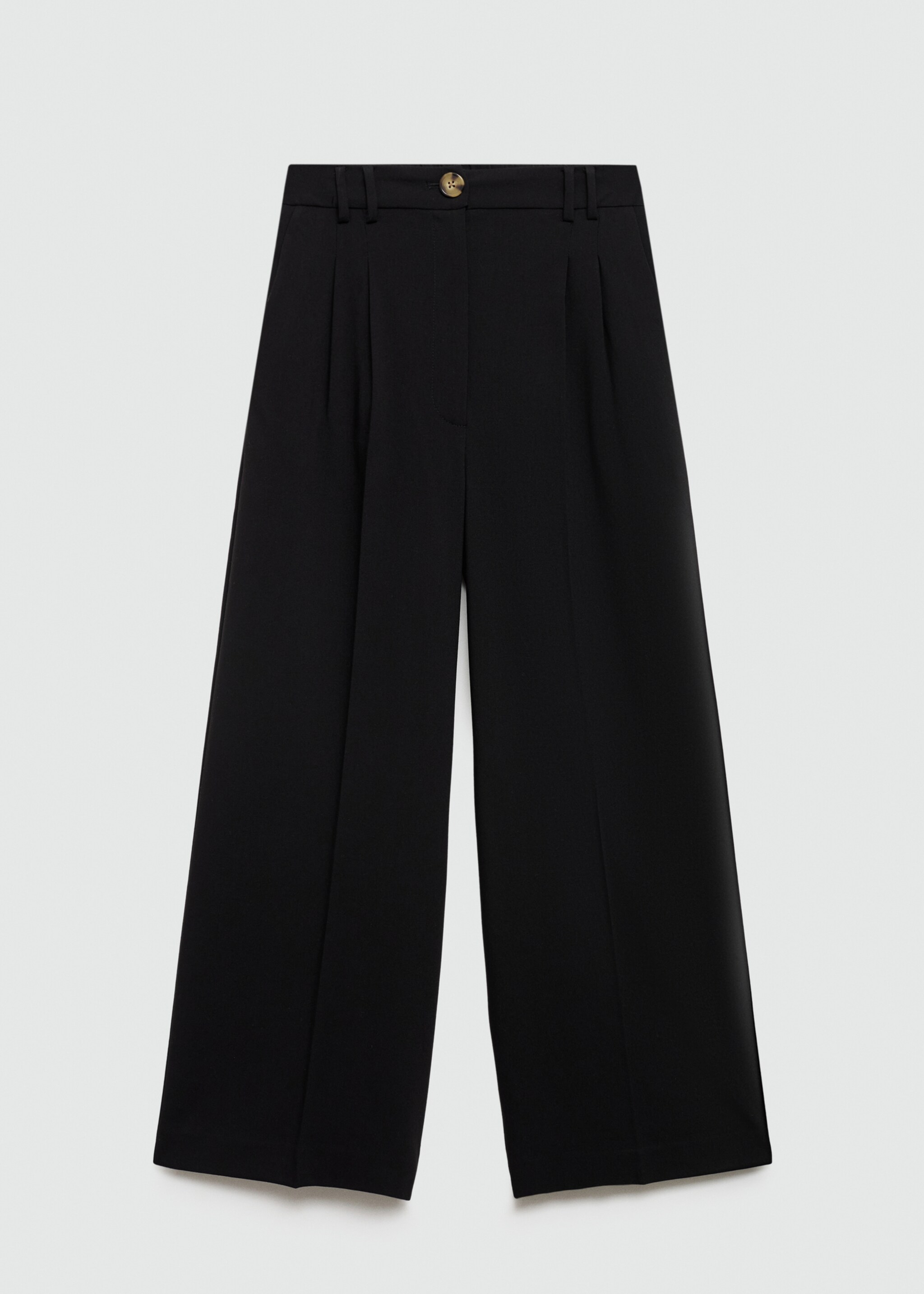 Pleated culottes trousers - Article without model, Black. Ref: 77042913-00.