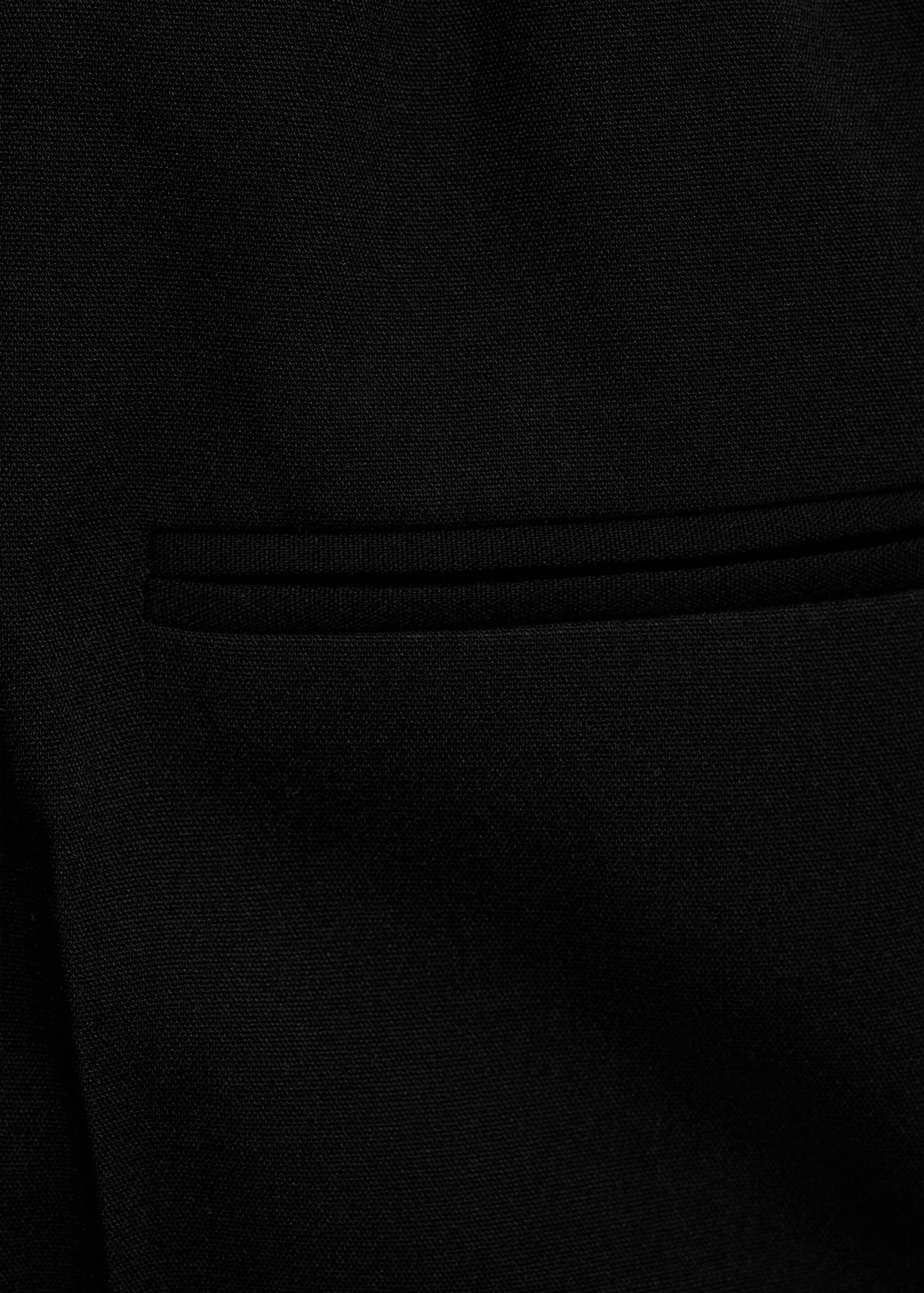 Pleated culottes trousers - Details of the article 0, Black. Ref: 77042913-00.