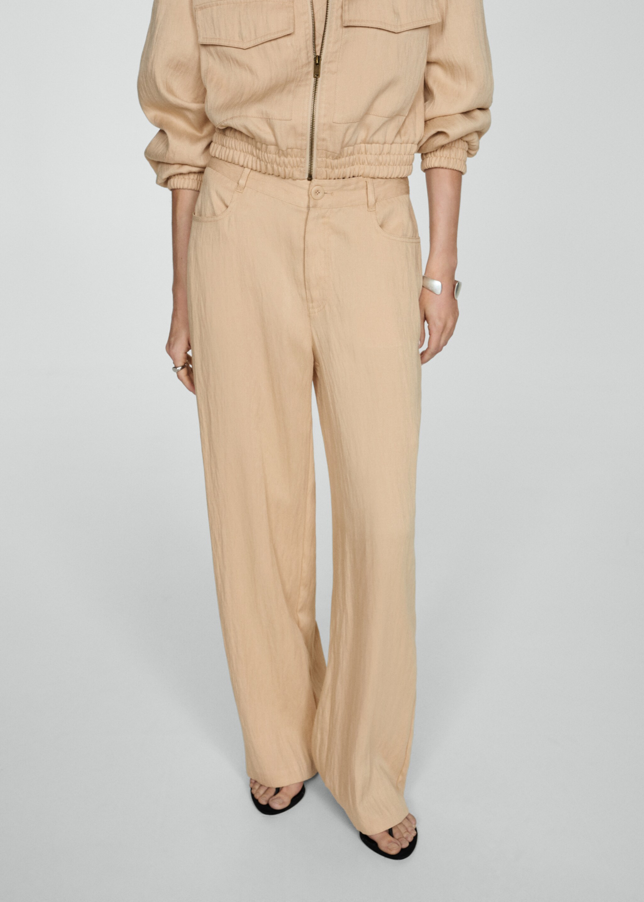 Flowy straight-fit trousers - Medium plane