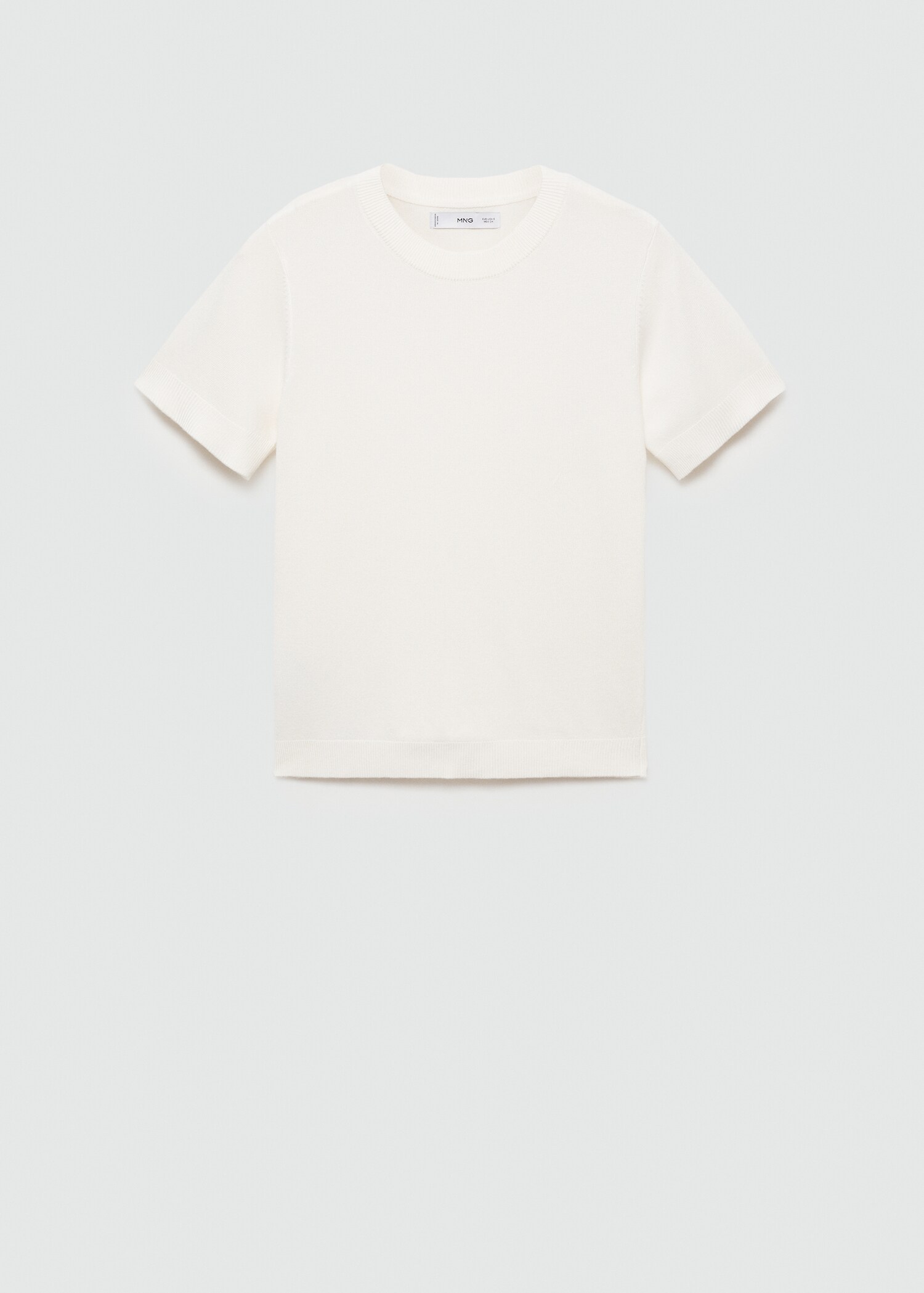 Short-sleeved fine-knit sweater - Article without model