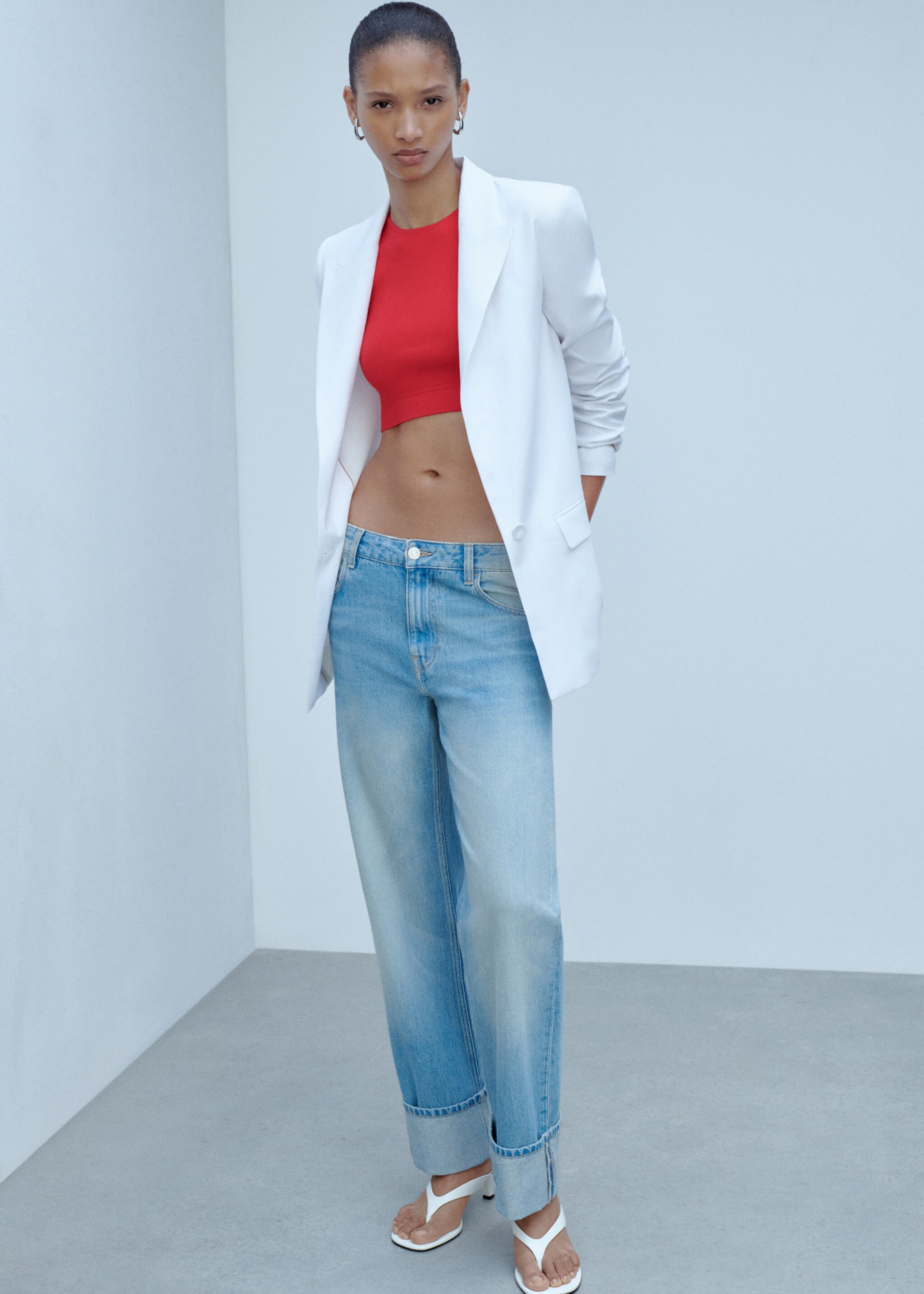 Knitted cropped top - Details of the article 2
