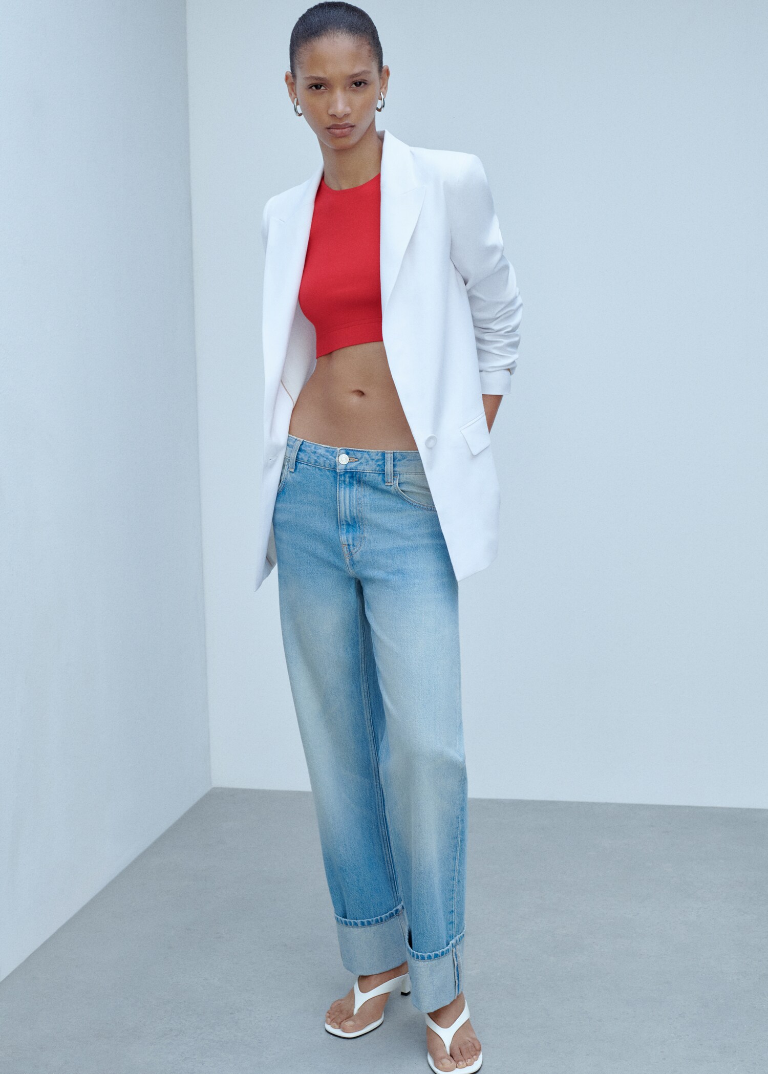 Knitted cropped top - Details of the article 2