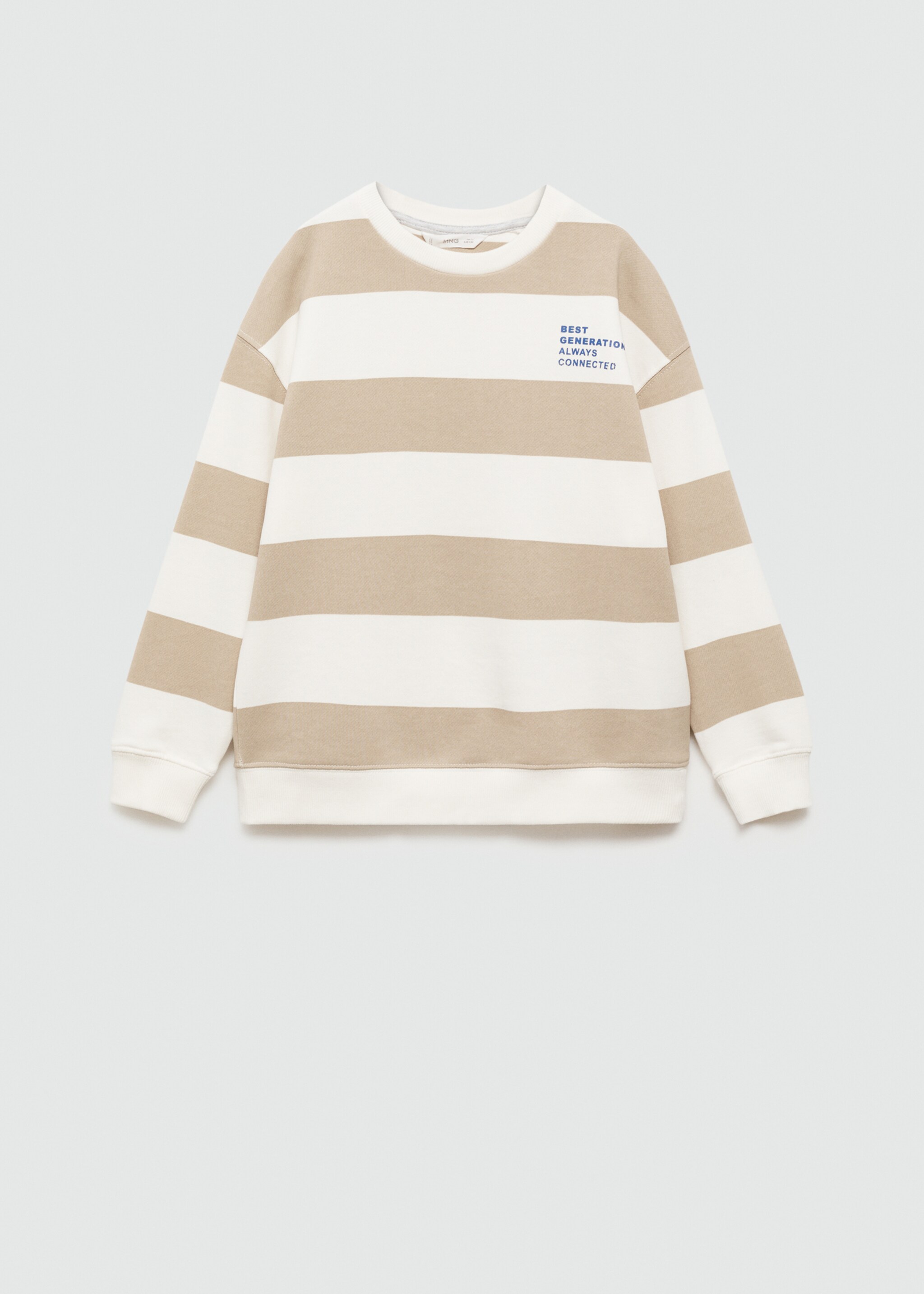Striped cotton-blend sweatshirt - Article without model