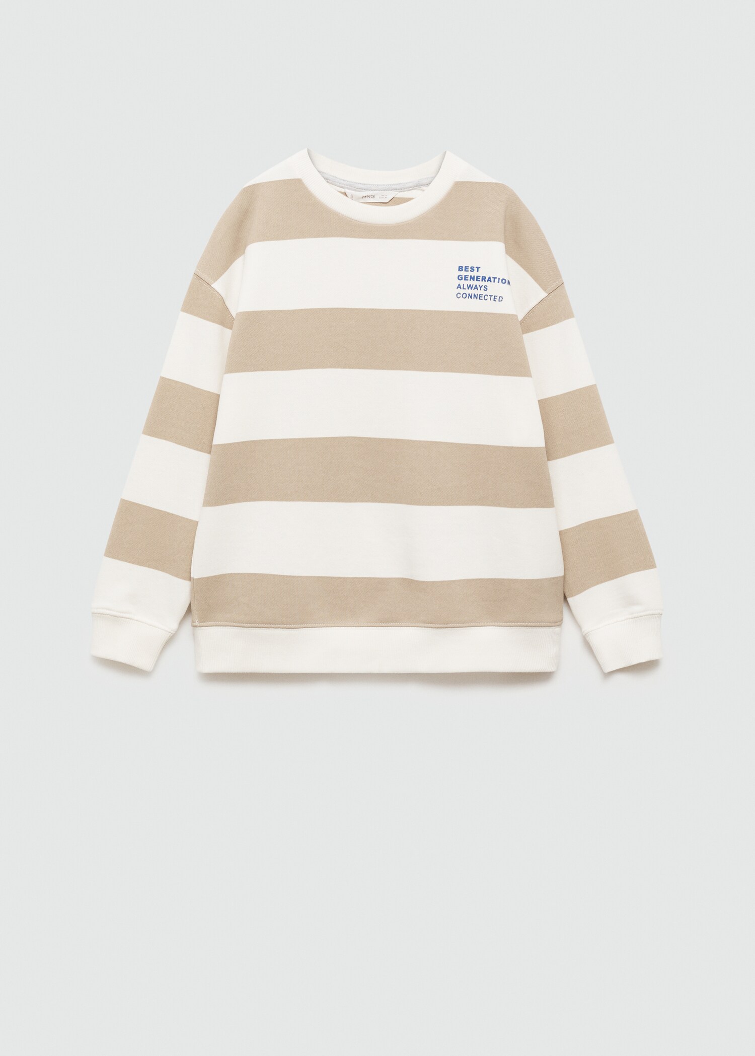 Striped cotton-blend sweatshirt - Article without model