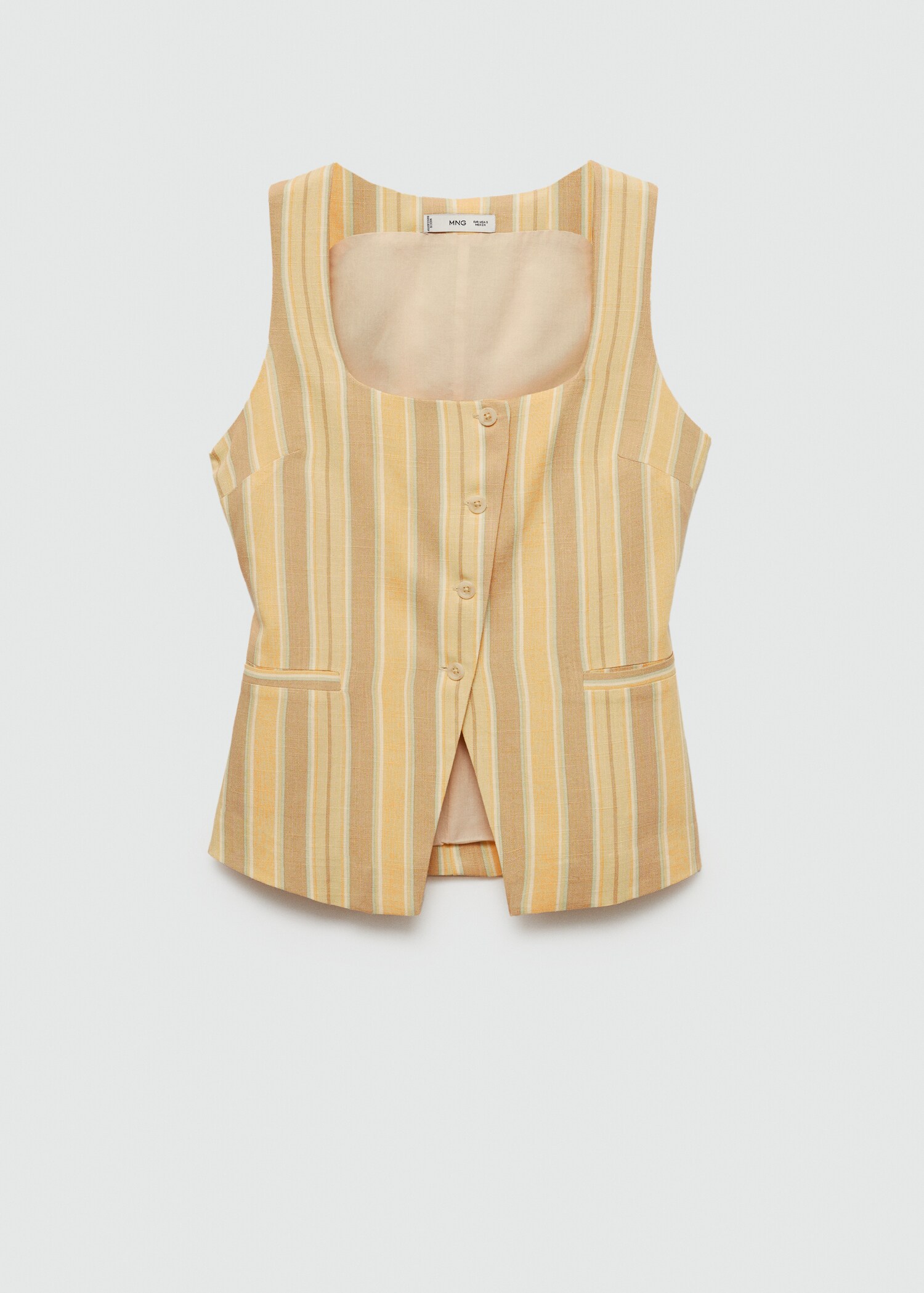 Striped waistcoat with buttons - Article without model