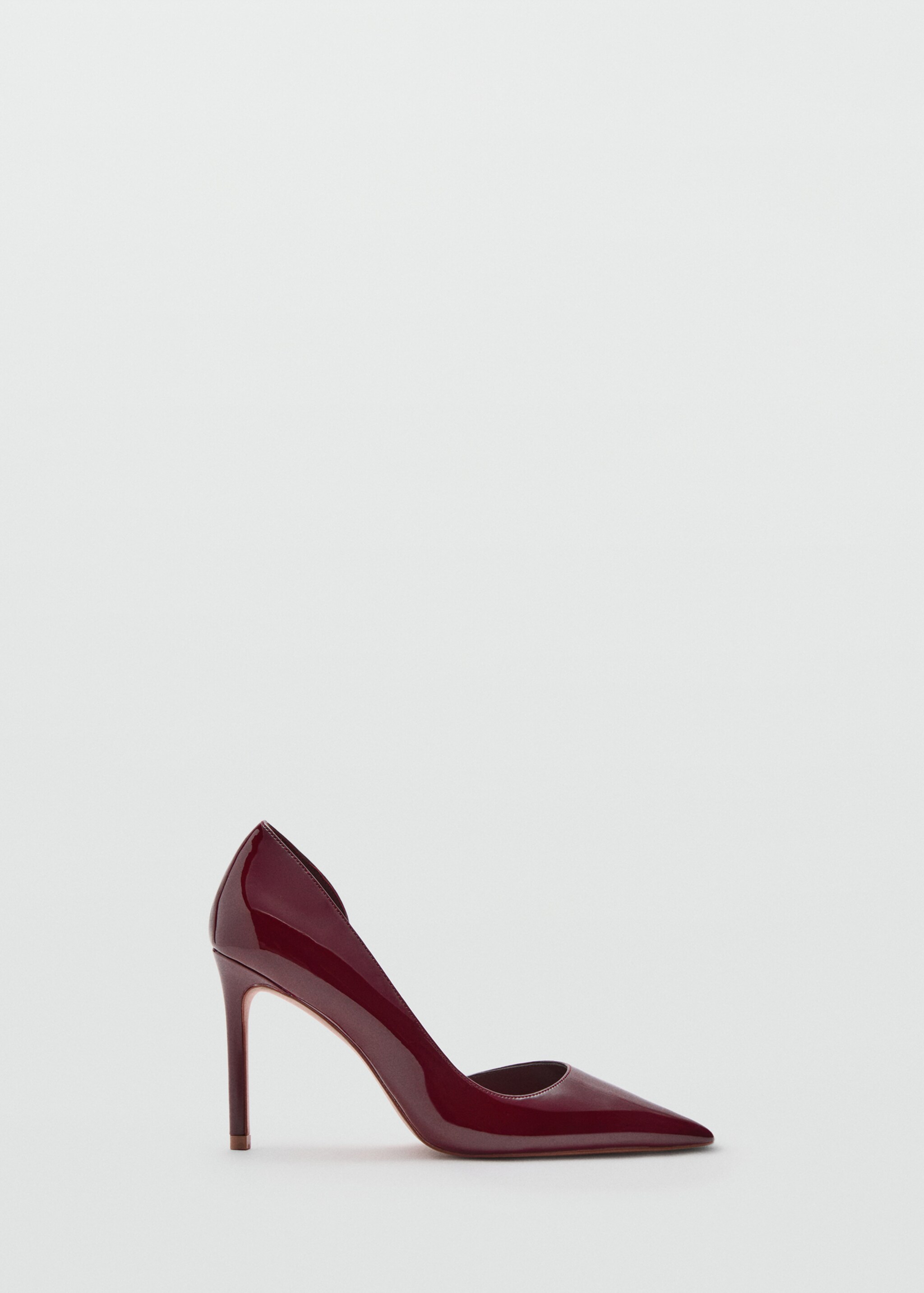 Buty na obcasie z asymetryczną cholewką - Artykuł bez modela/modelki, Burgund. Ref: 77043269-00.