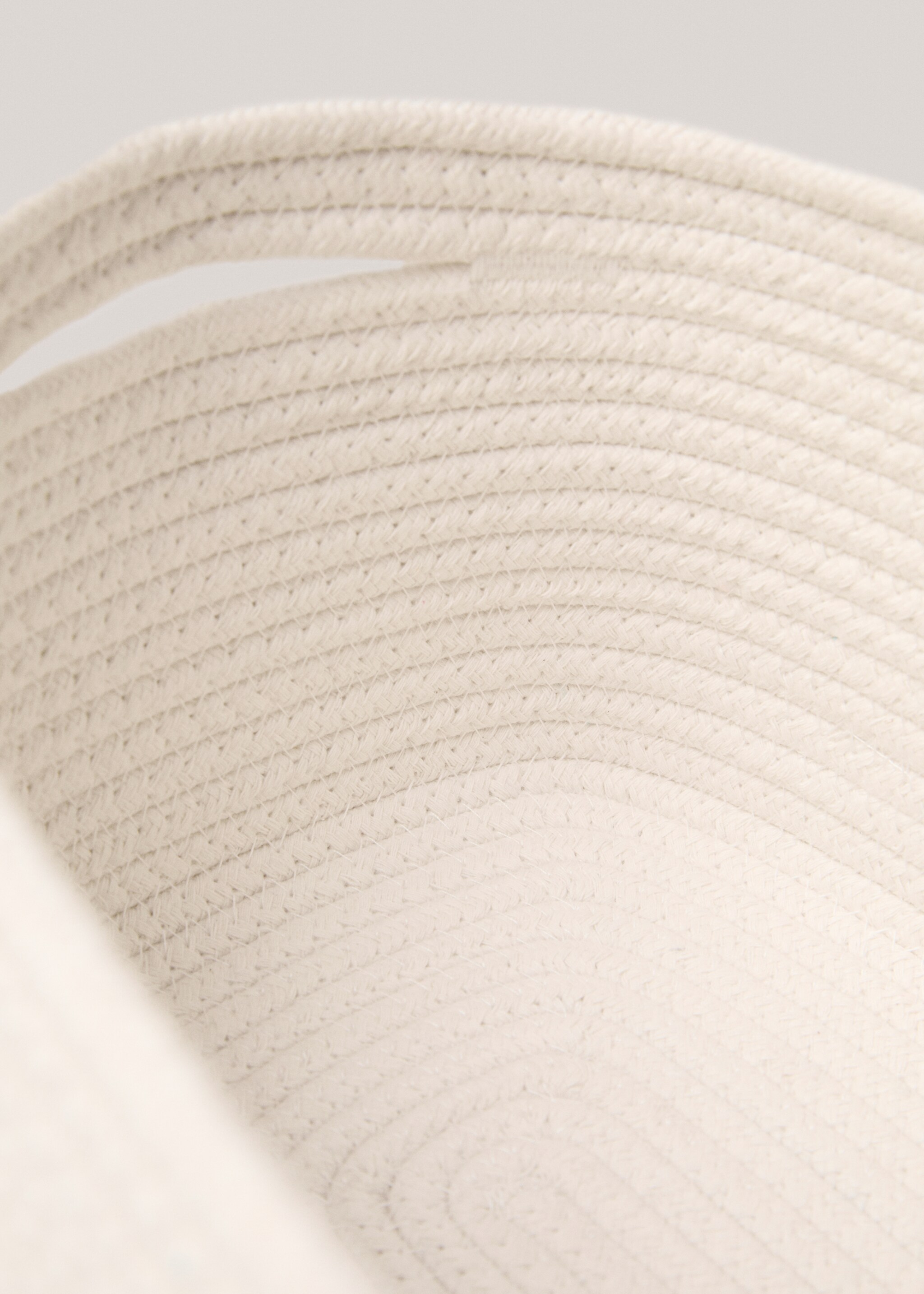 Large cotton storage basket - Details of the article 2, White. Ref: 77043270-00.