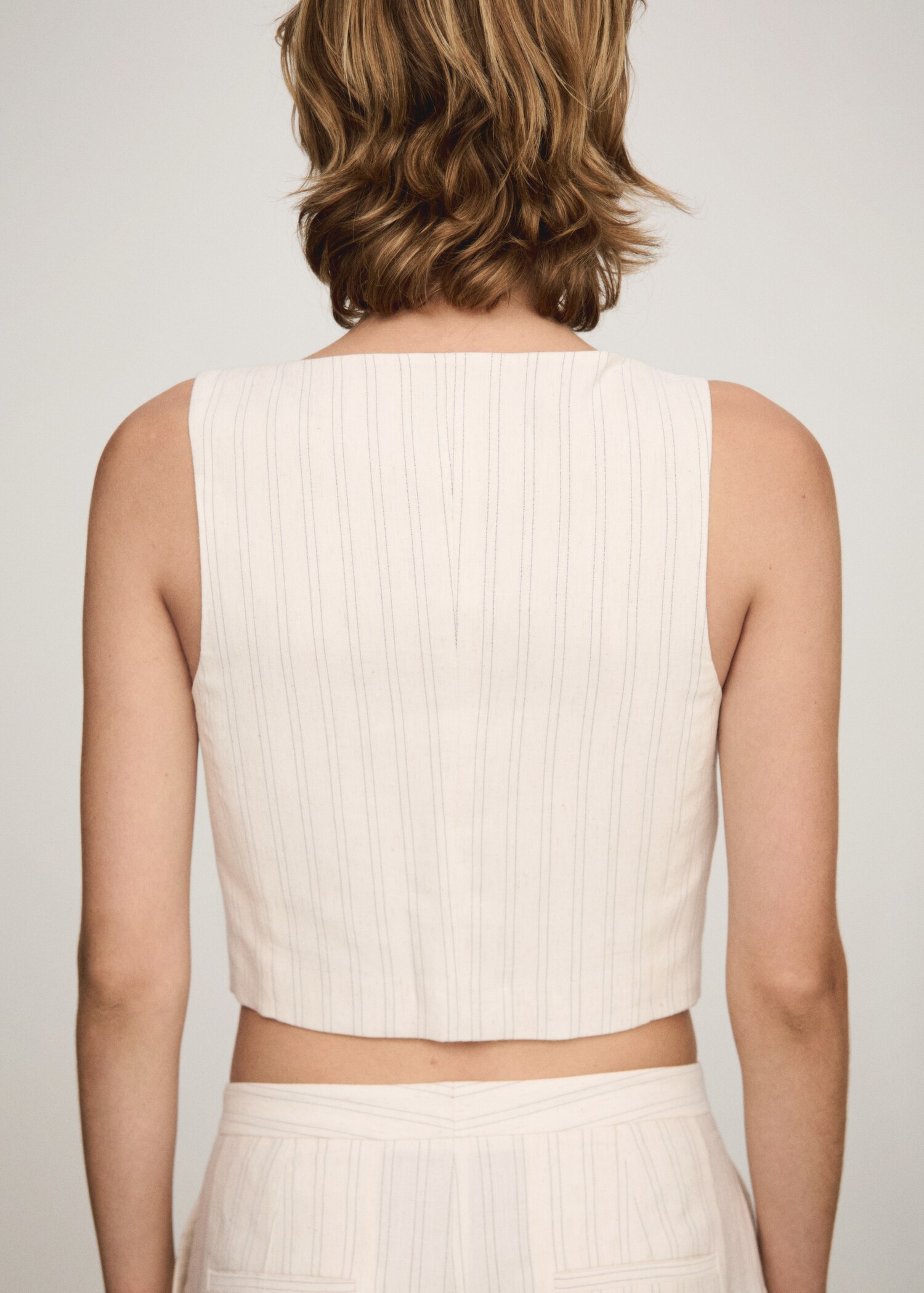 Striped suit waistcoat - Reverse of the article