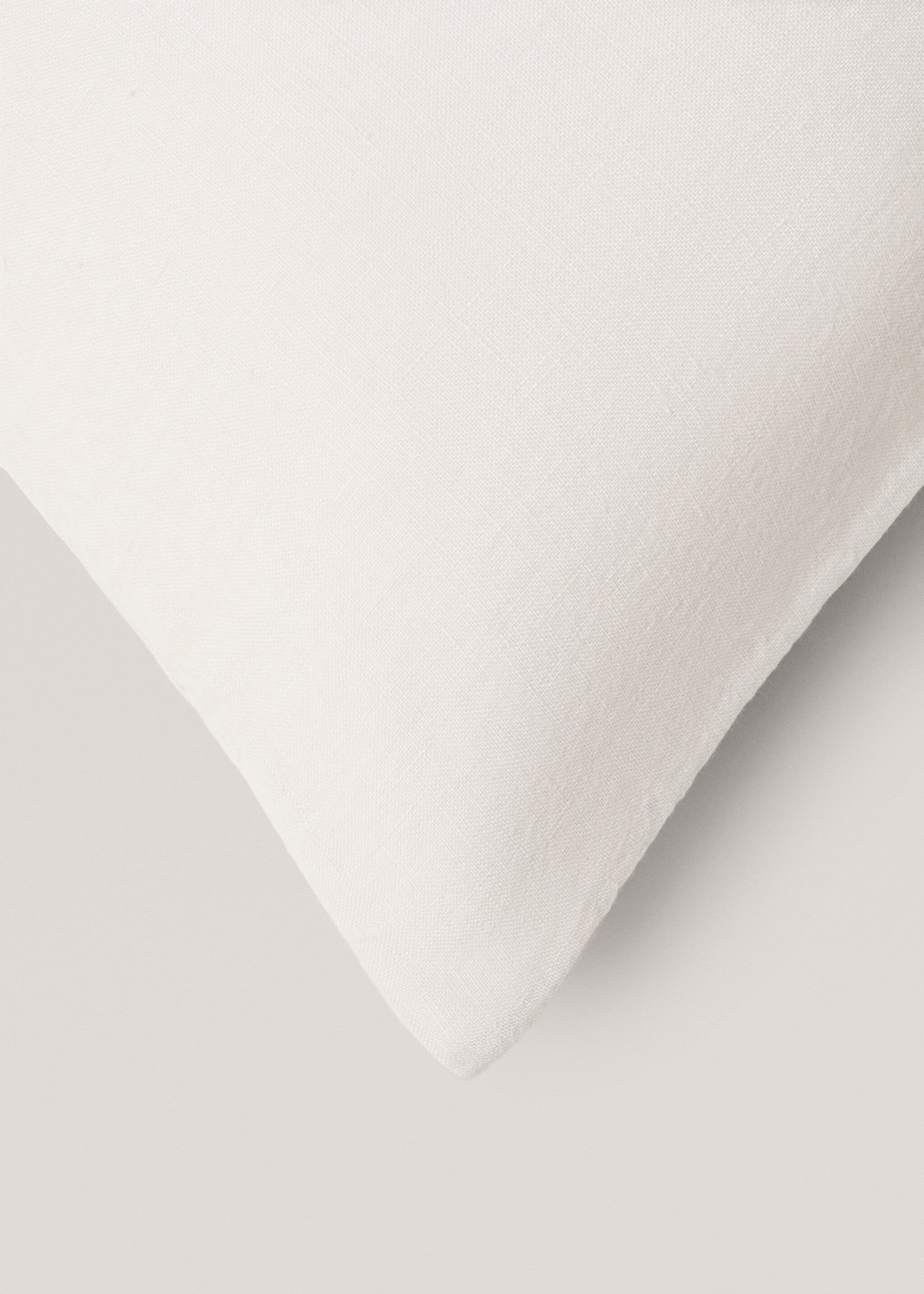 100% linen striped cushion cover 30x50cm - Details of the article 2, Aqua Green. Ref: 77043276-00.