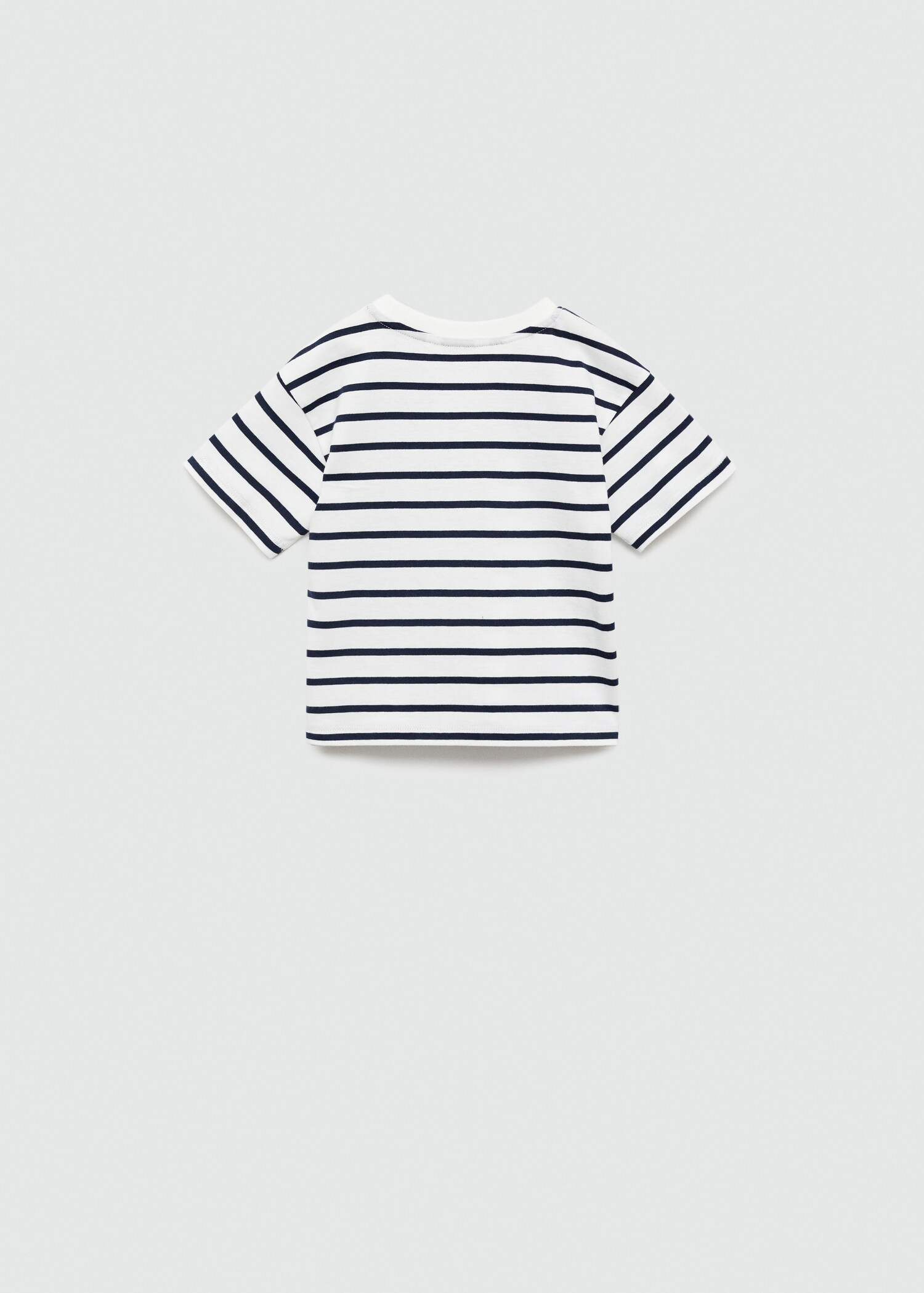 Striped cotton T-shirt - Reverse of the article