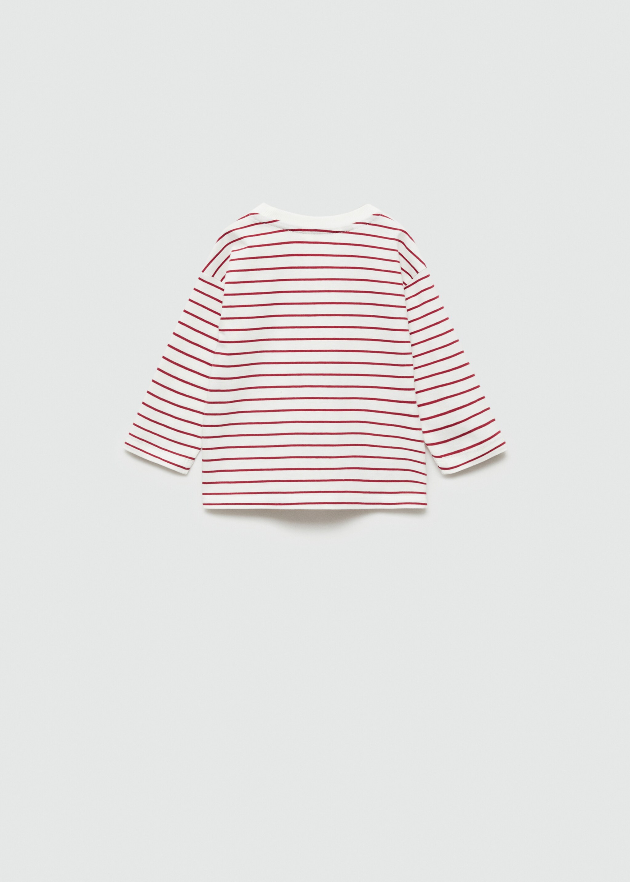T-shirt manches longues imprimé - Verso de l’article, Rouge. Ref: 77043279-00.