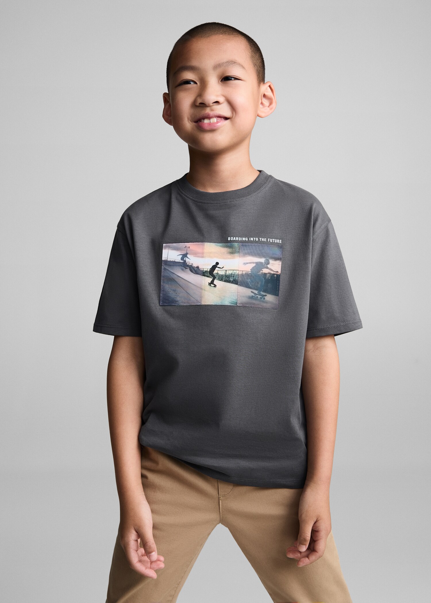 T-shirt coton imprimé - Plan moyen