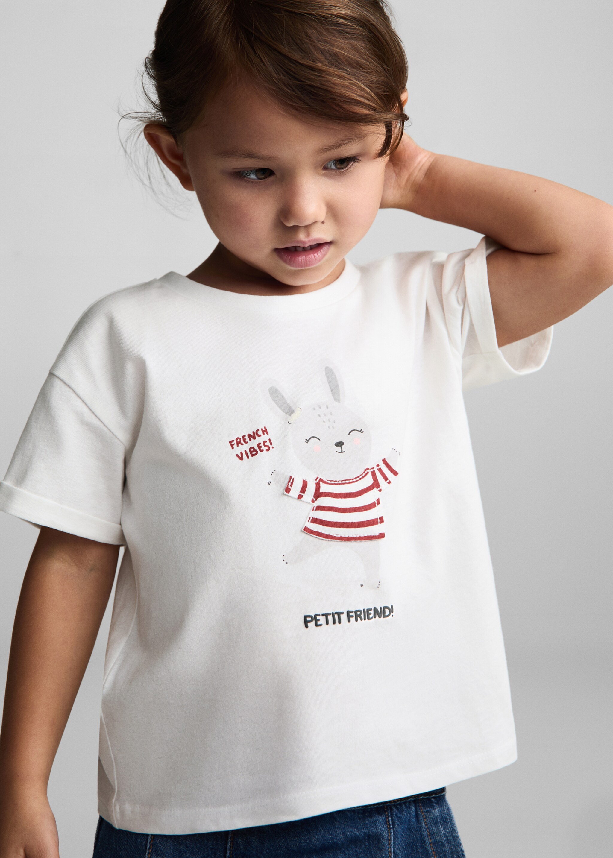 Printed cotton-blend T-shirt - Details of the article 1