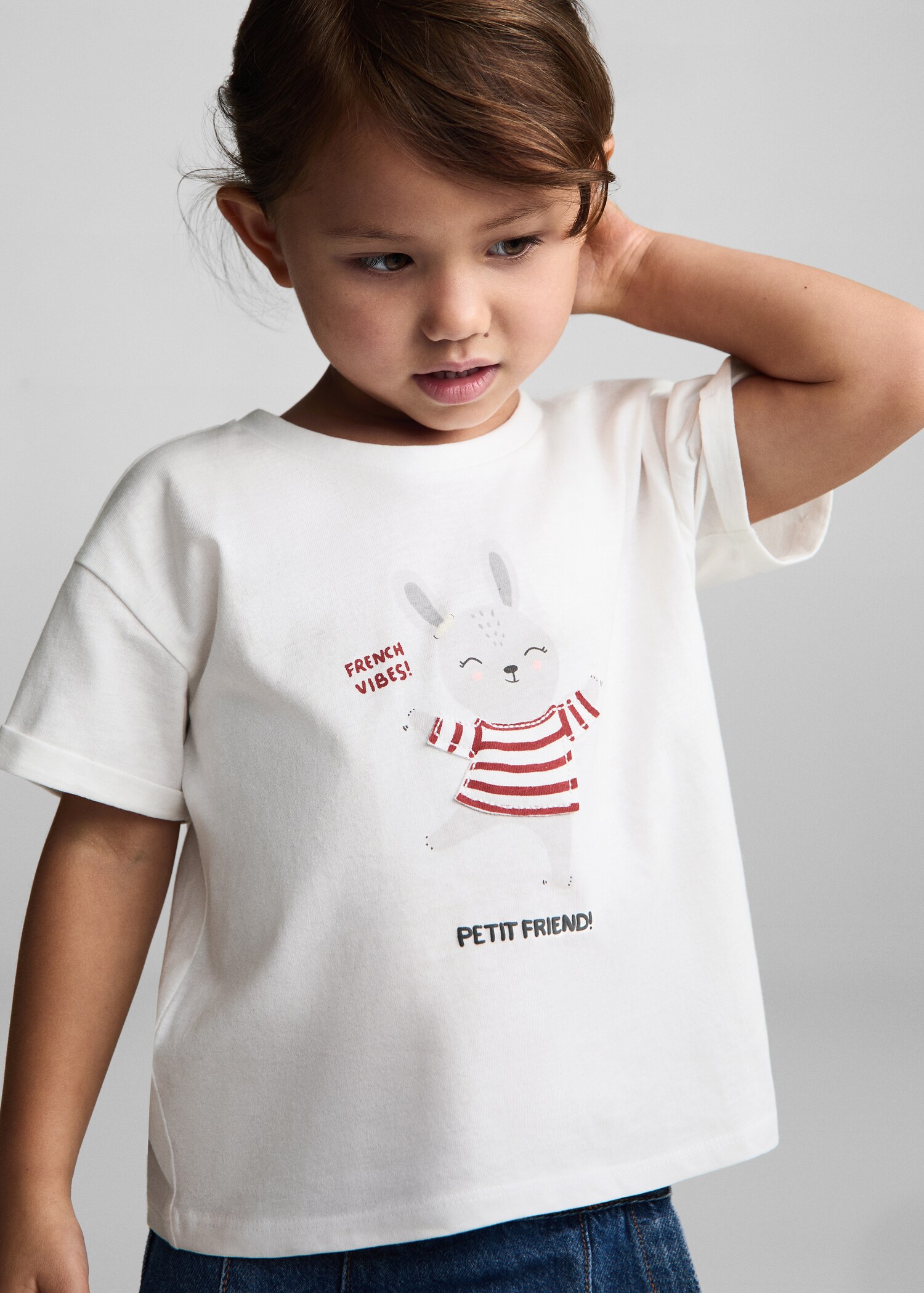 Printed cotton-blend T-shirt - Details of the article 1