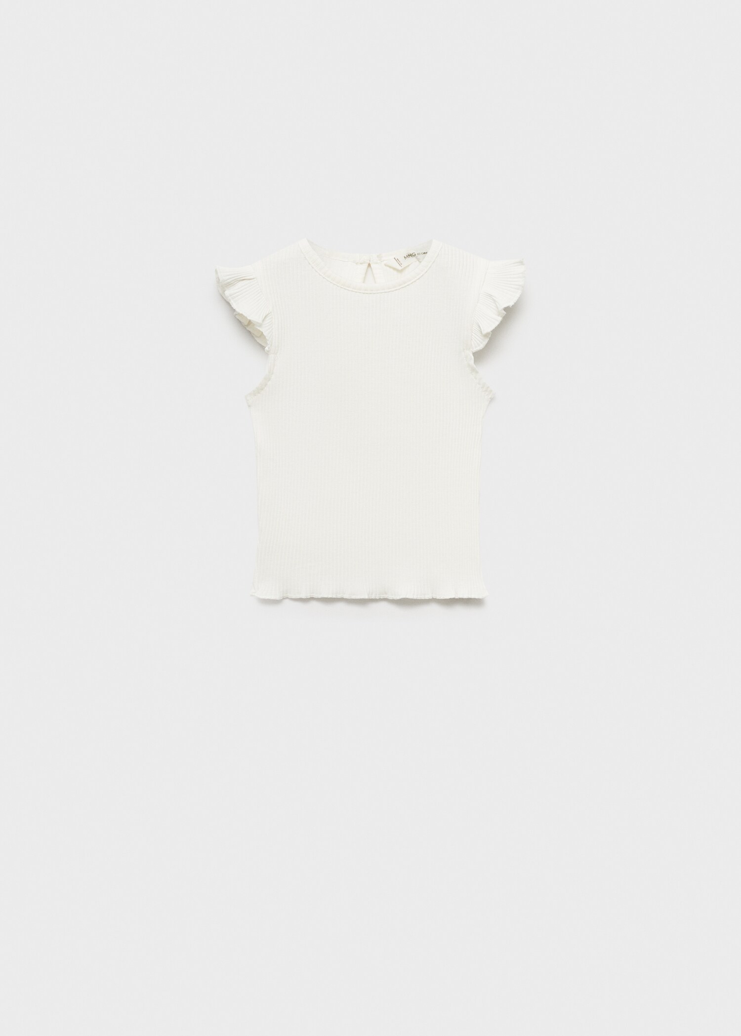 Baumwoll-T-Shirt mit Volantdetails - Artikel ohne Model