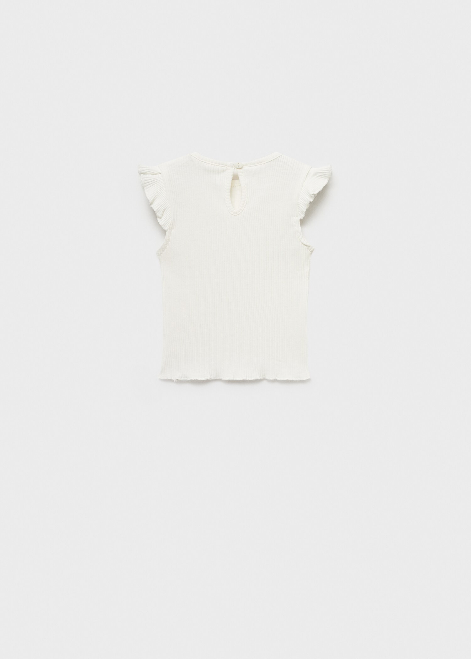 Baumwoll-T-Shirt mit Volantdetails - Rückseite des Artikels