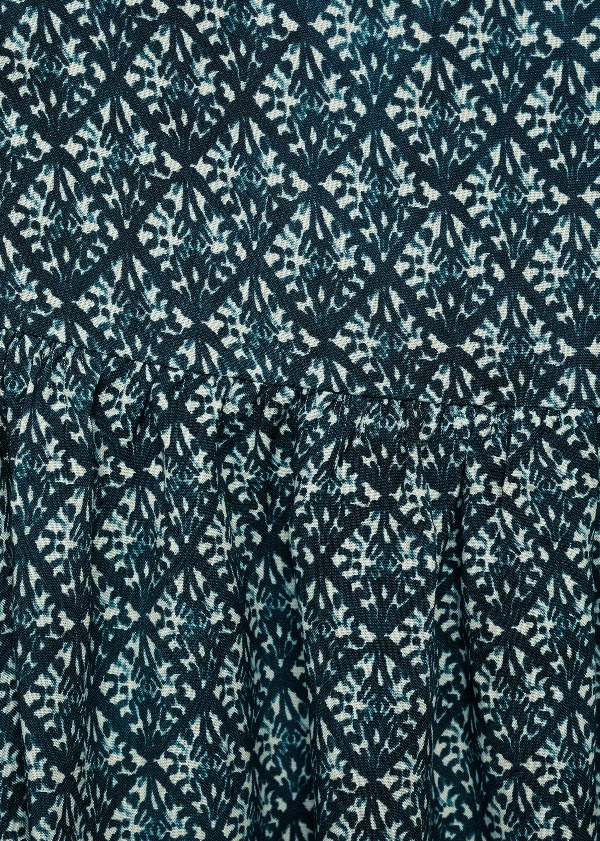 Ruffle printed skirt - Details of the article 8, Dark Navy. Ref: 77043292-00.