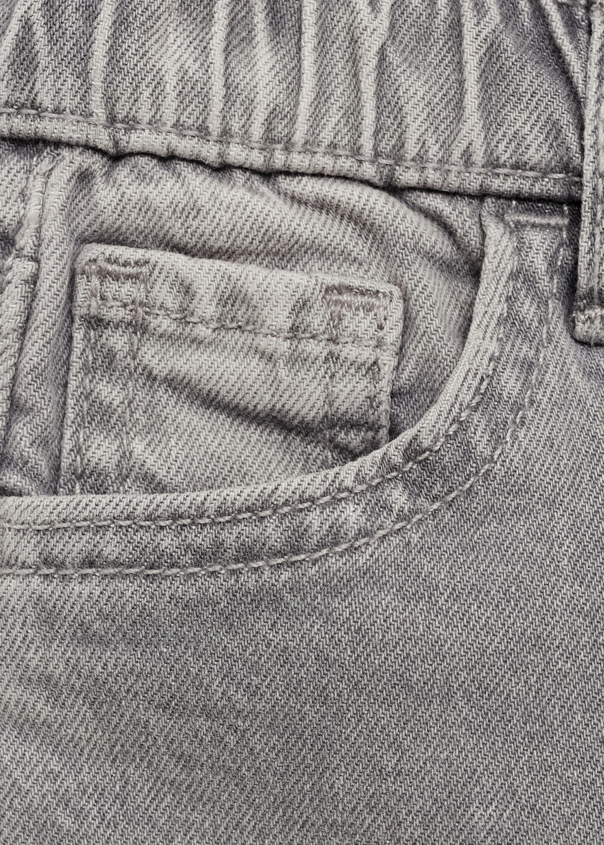 Jeans mit Tunnelzug - Detail des Artikels 0, Denim Grau. Ref: 77043666-00.