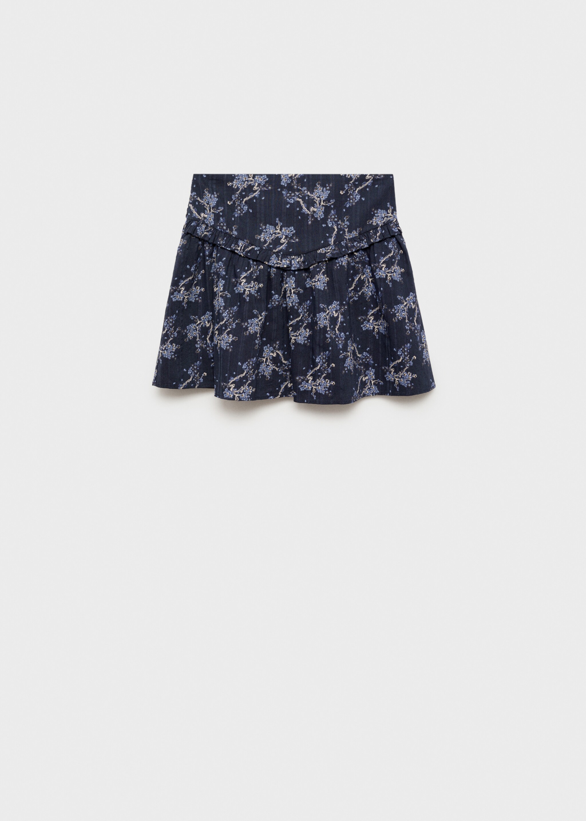 Saia estampado floral - Artigo sem modelo, Azul-marinho escuro. Ref: 77043667-00.