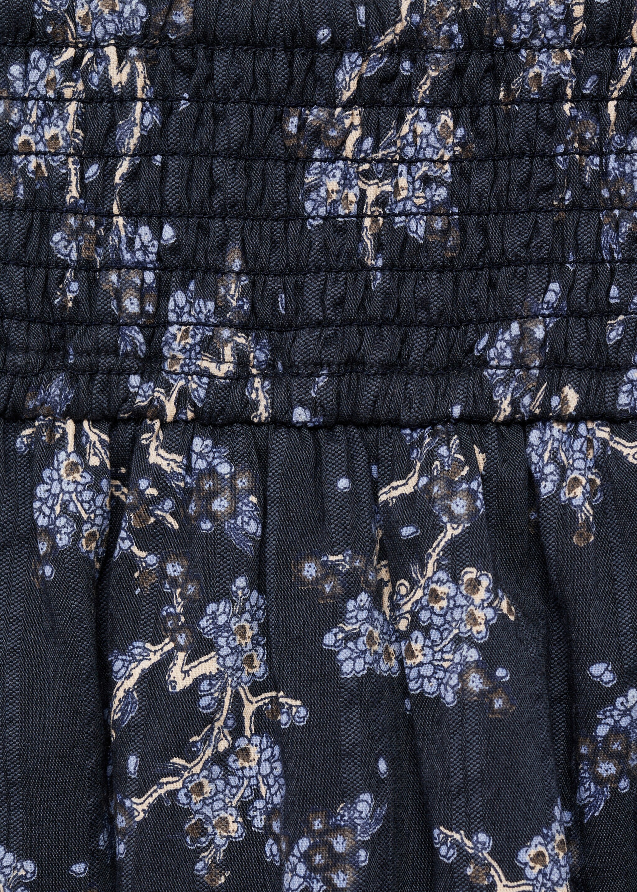 Saia estampado floral - Pormenor do artigo 0, Azul-marinho escuro. Ref: 77043667-00.