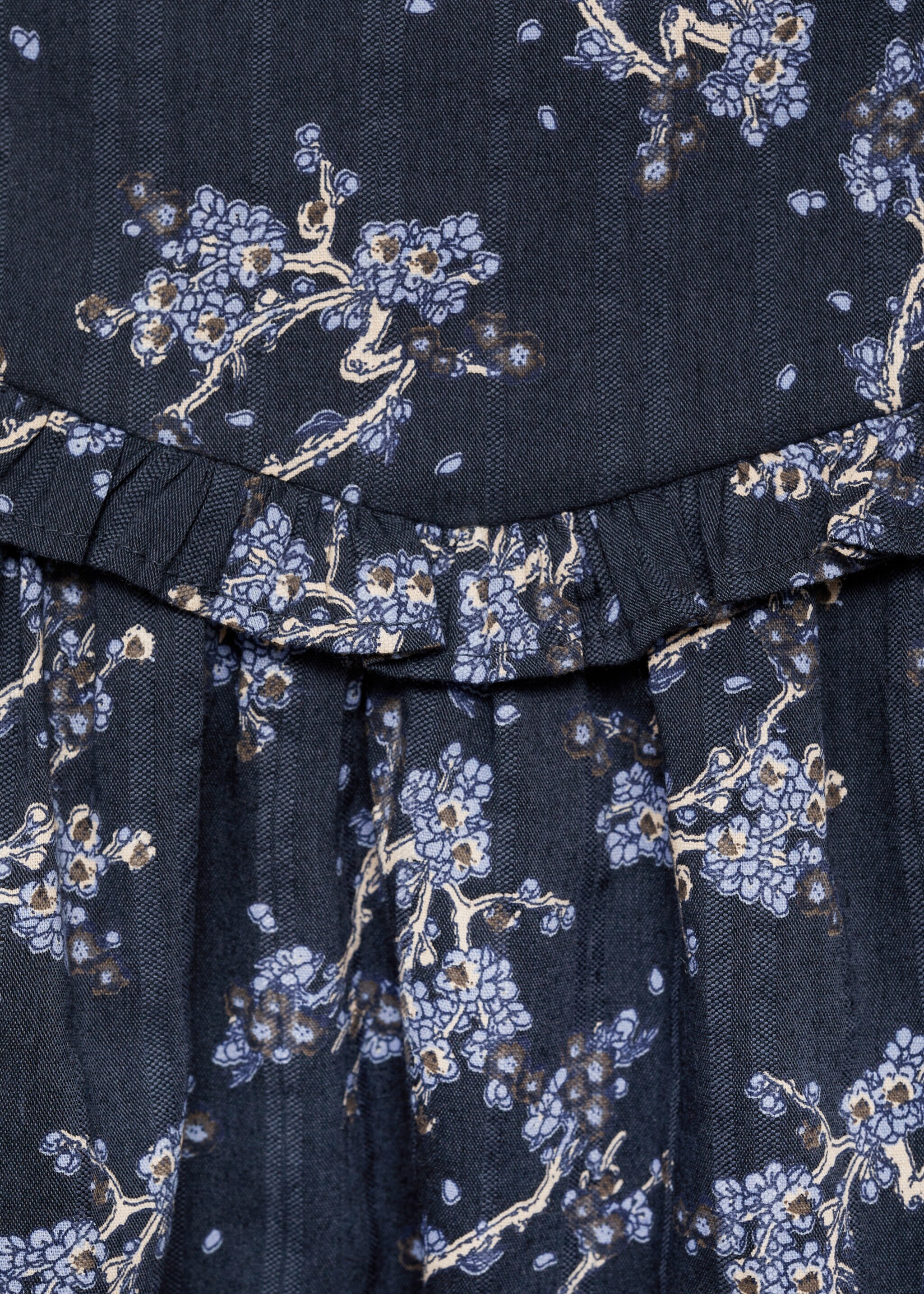 Saia estampado floral - Pormenor do artigo 8, Azul-marinho escuro. Ref: 77043667-00.