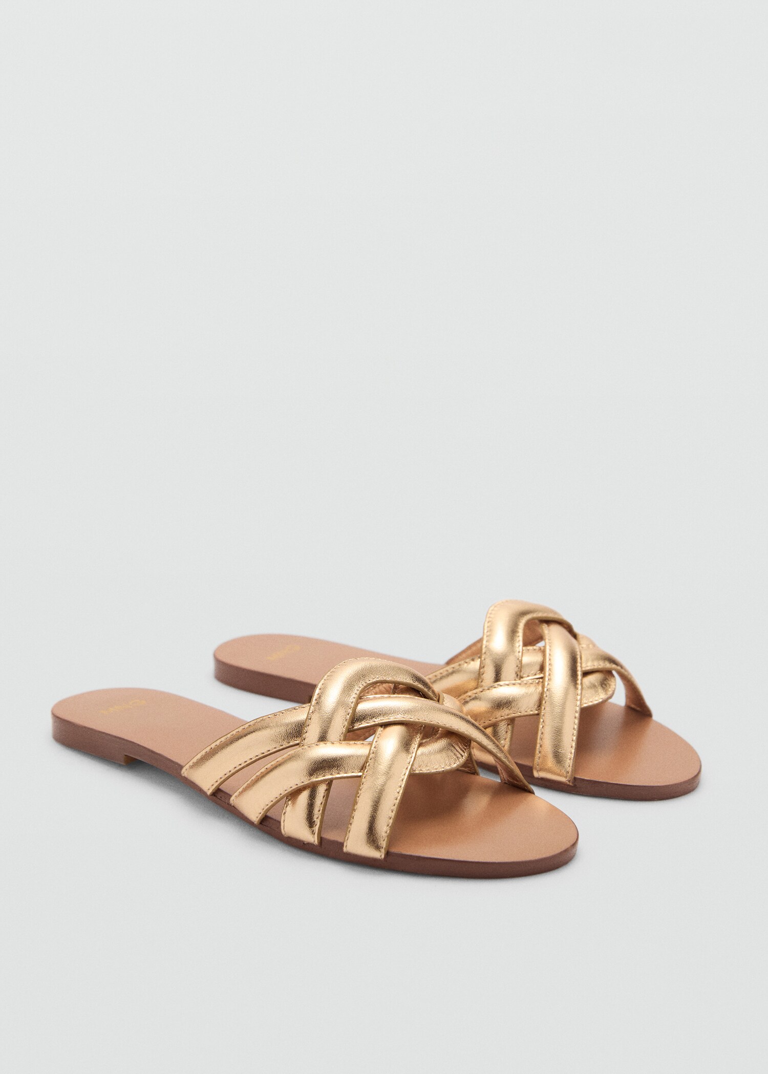 Leather straps sandals - Medium plane