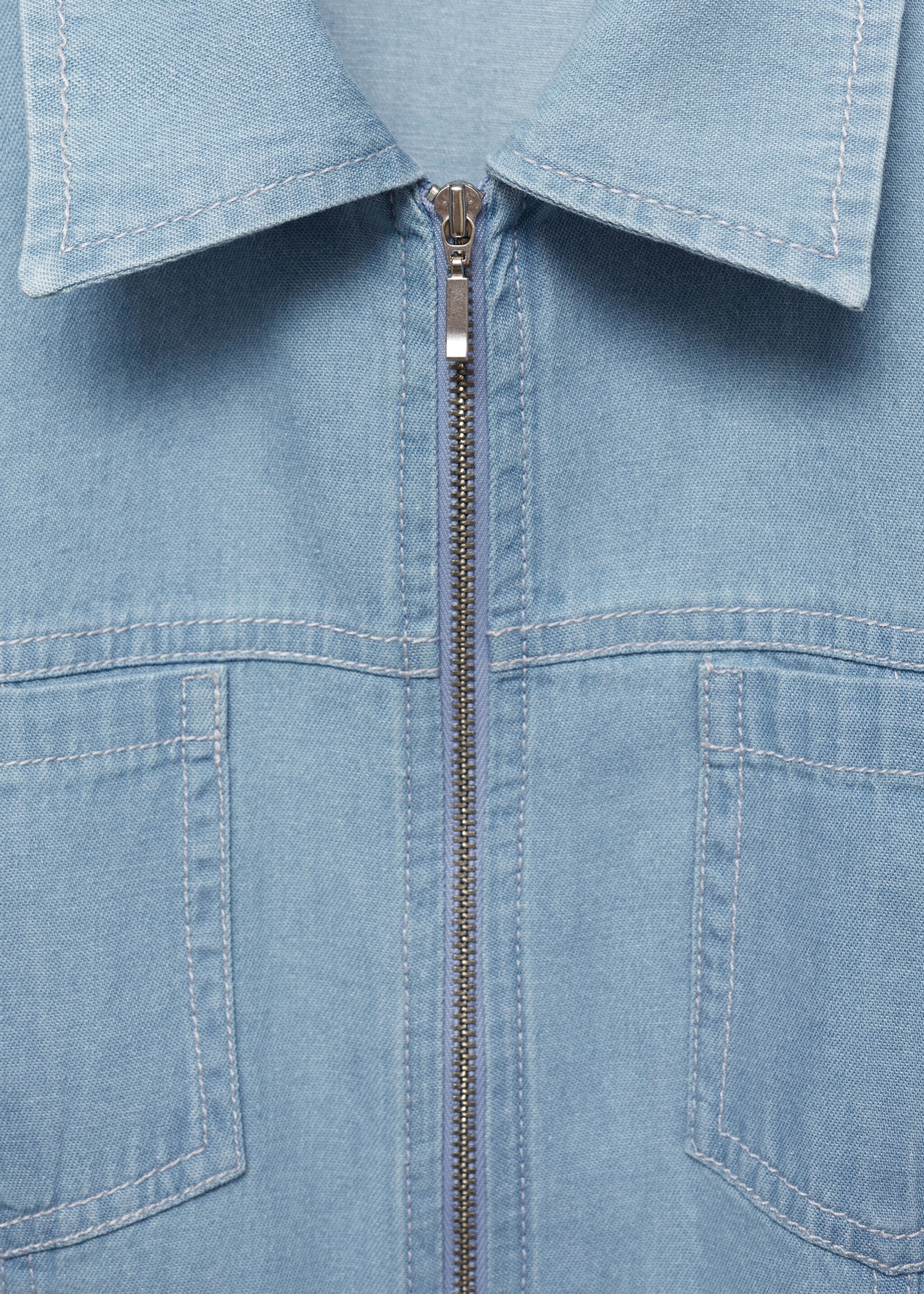 Denim dress with belt - Details of the article 8