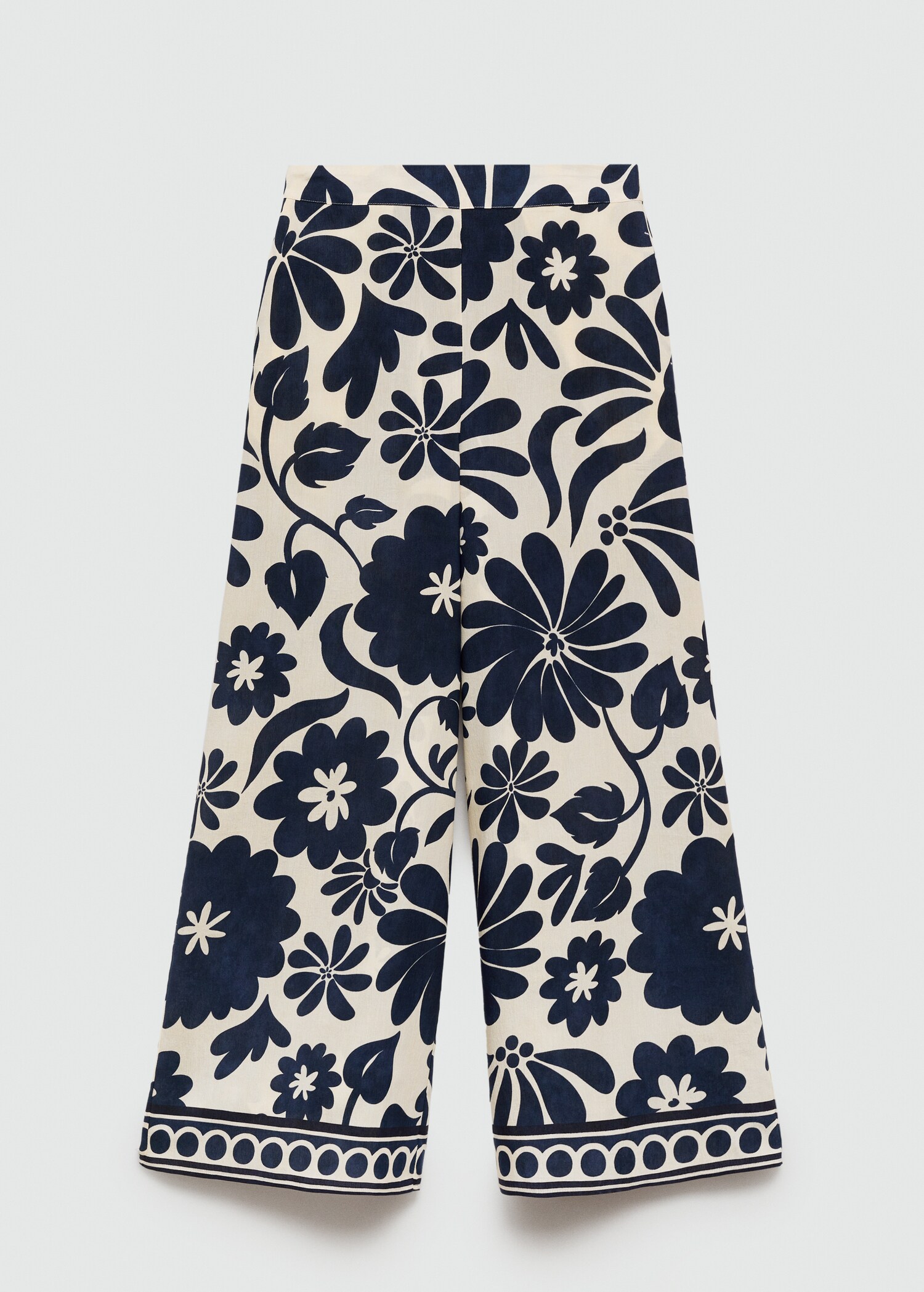Fließende Hose mit Blumendruck - Artikel ohne Model