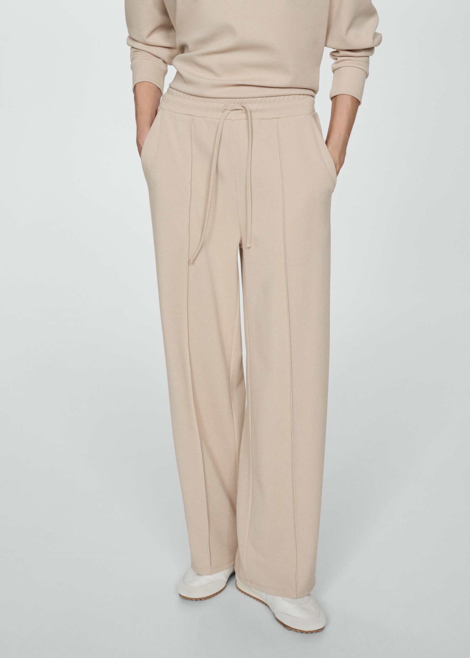 Seam-detail straight-fit pants - Medium plane