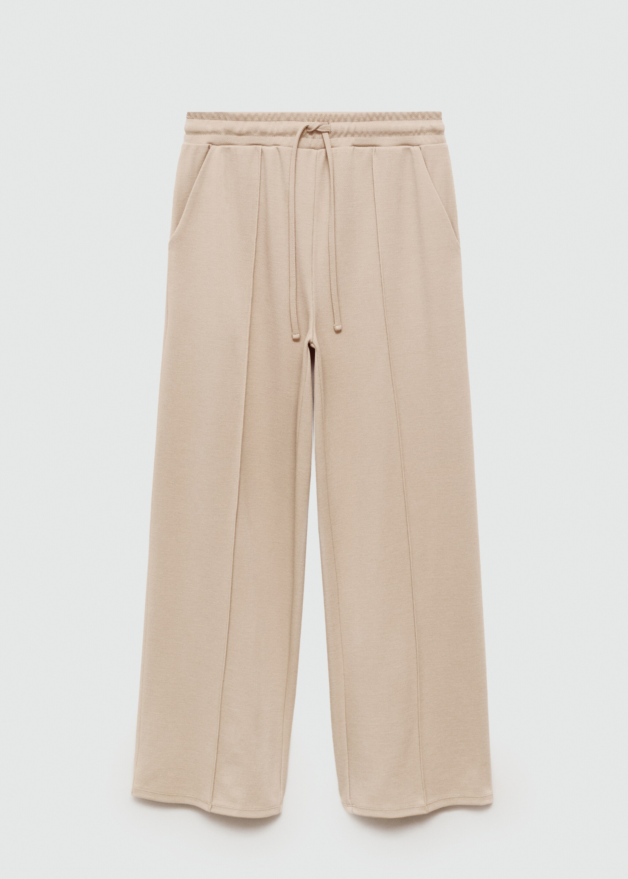 Seam-detail straight-fit pants - Article without model, Beige. Ref: 77044021-00.