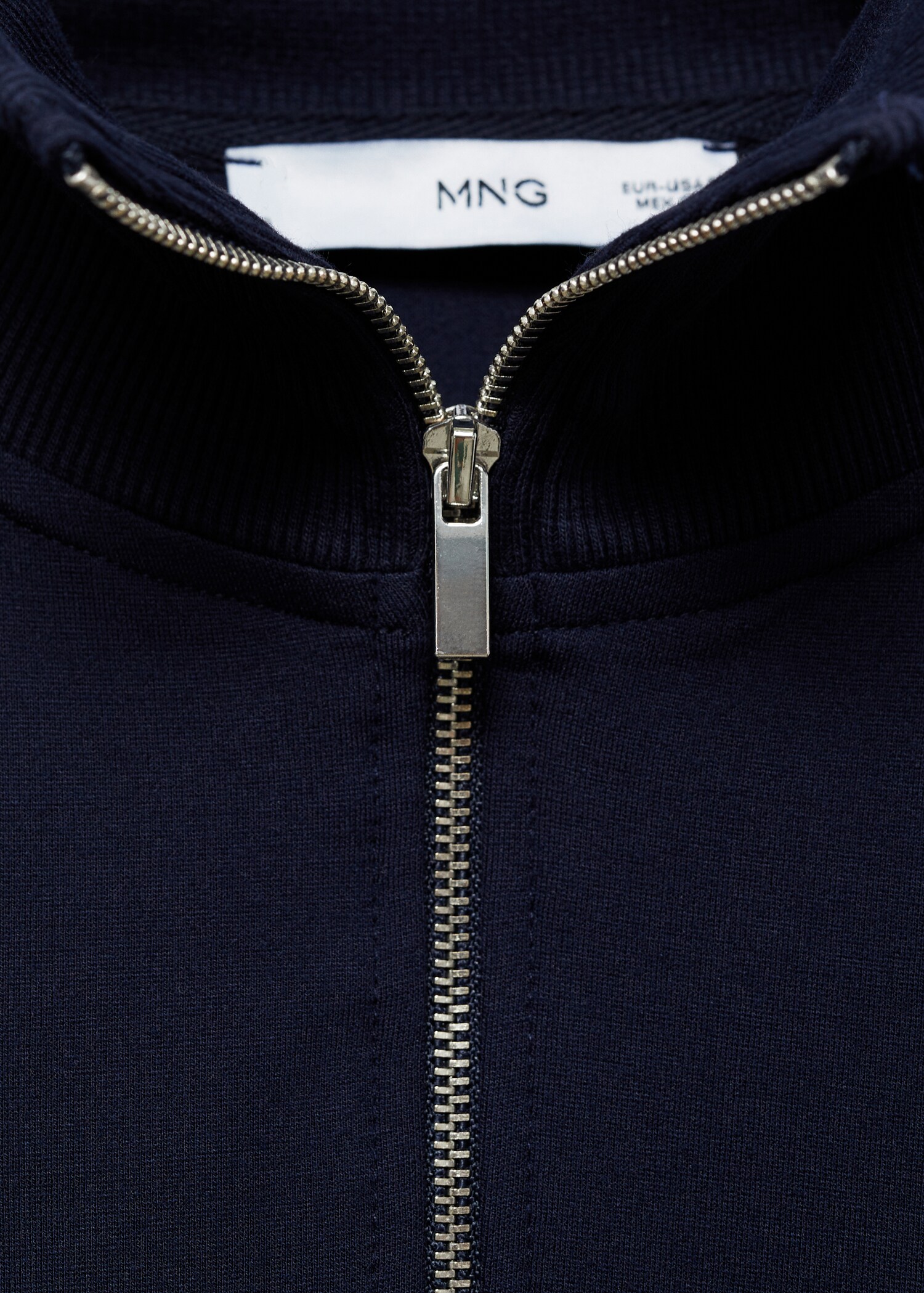 Sudadera cuello perkins cremallera - Detalle del artículo 8