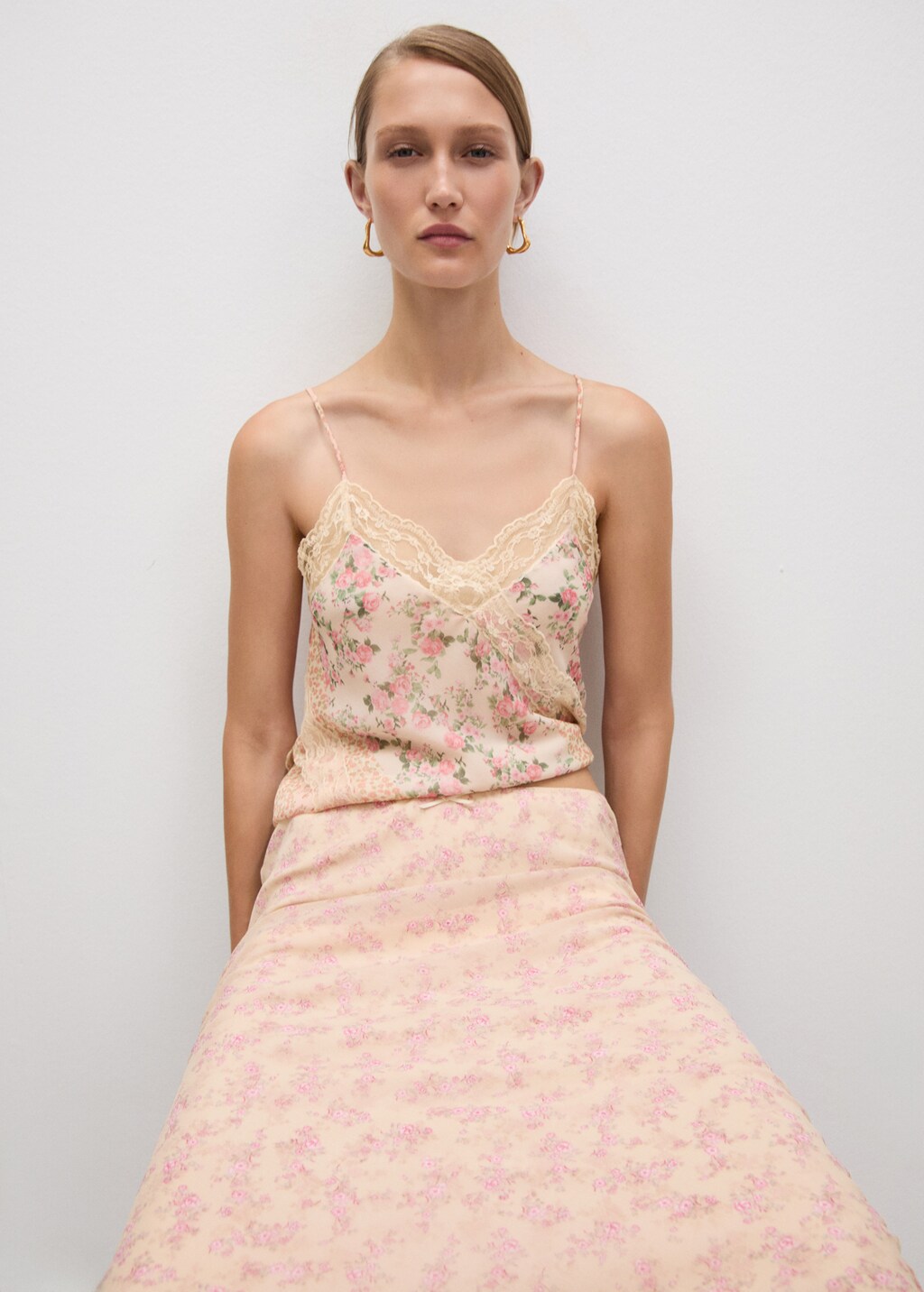 Floral-print long skirt - Women | MANGO OUTLET USA