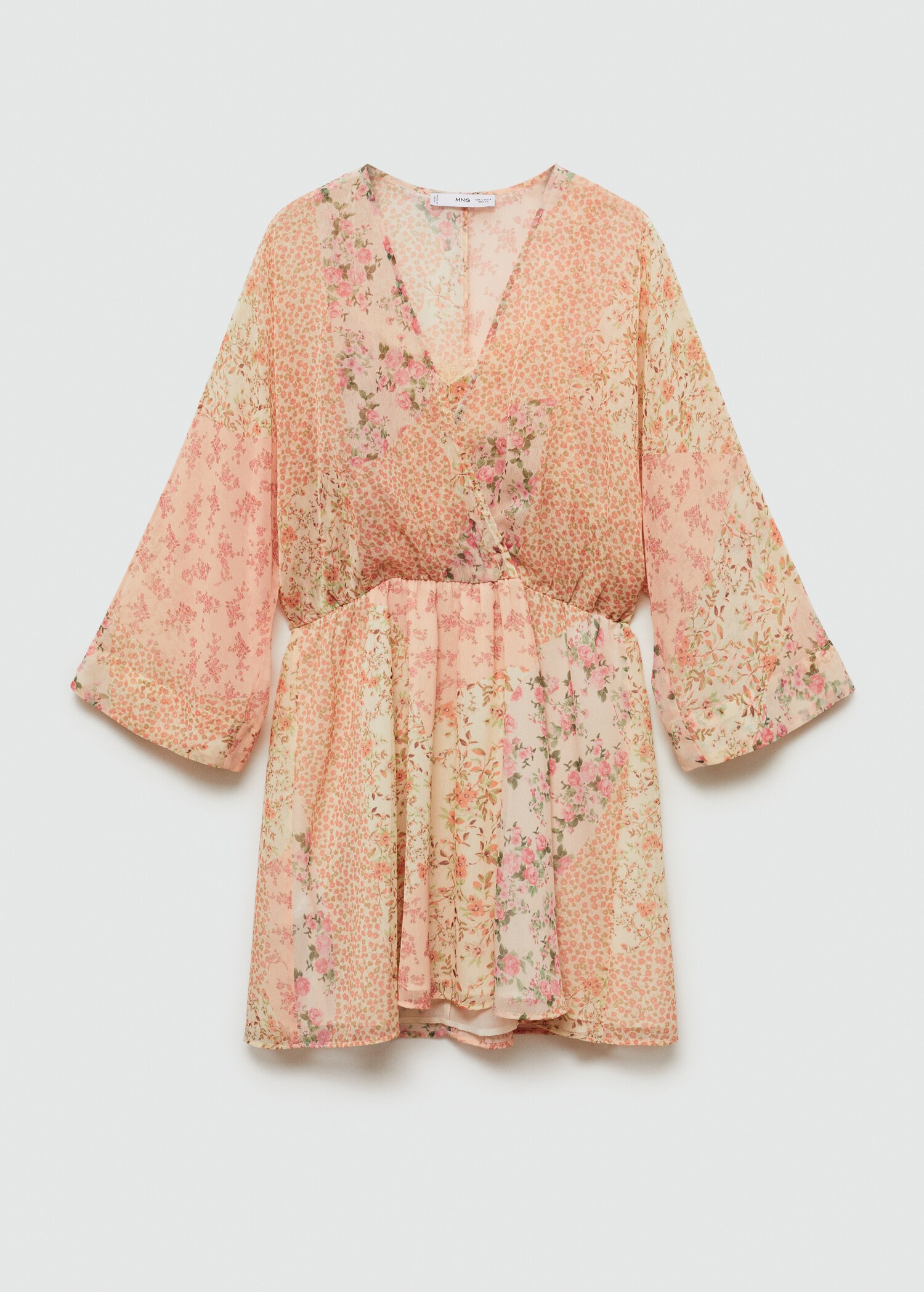 Robe courte en imprimé fleuri - Article sans modèle